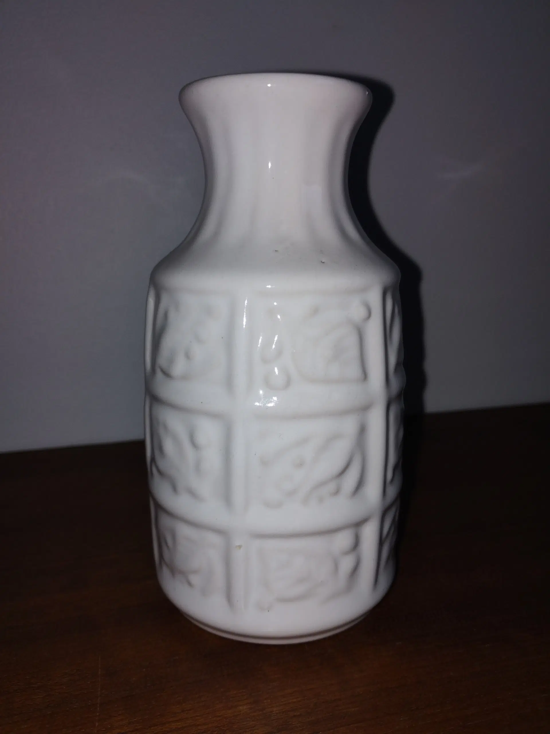 Flot hvid West Germany vase