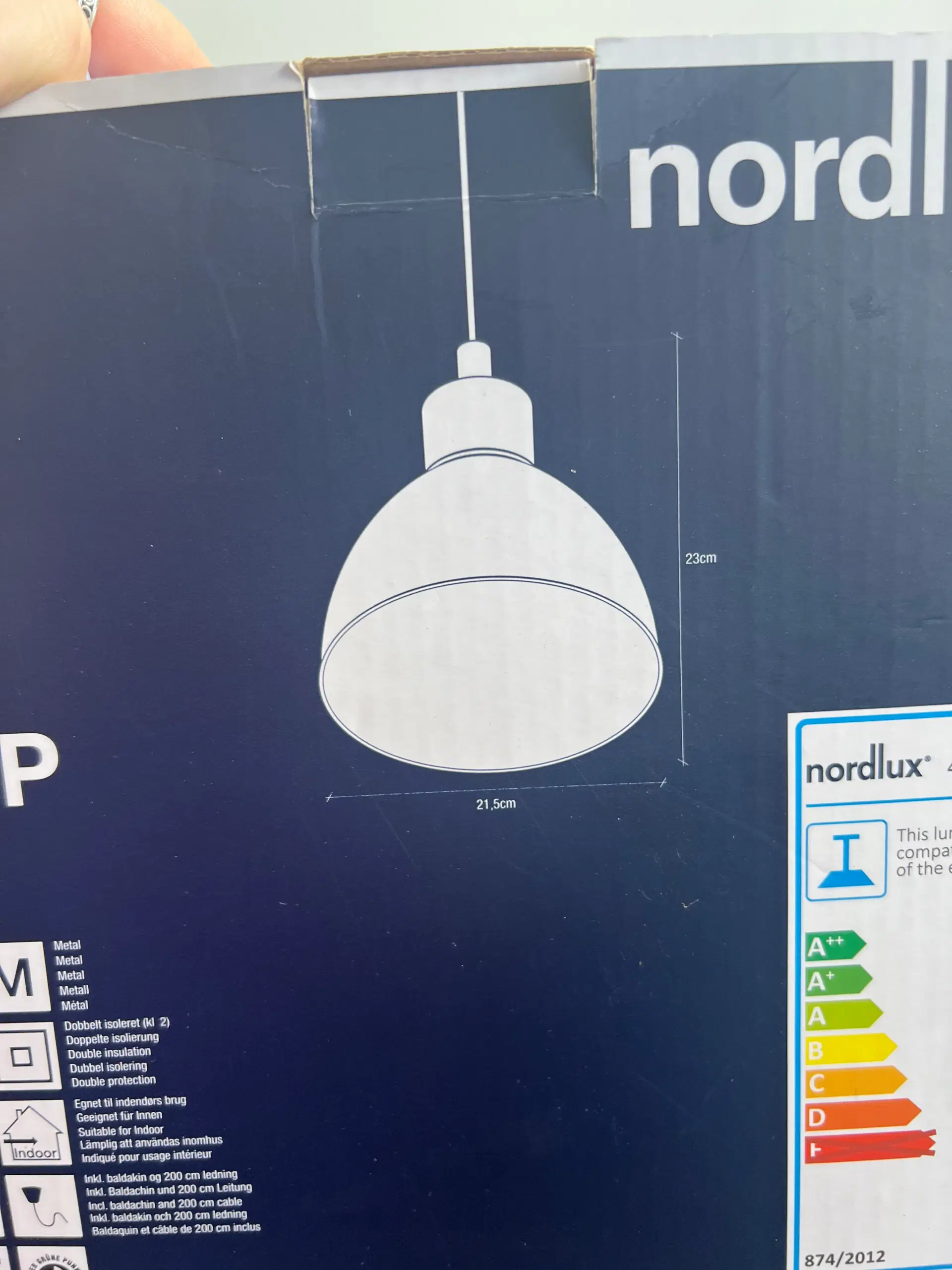 Hvid Nordlux pop lampe