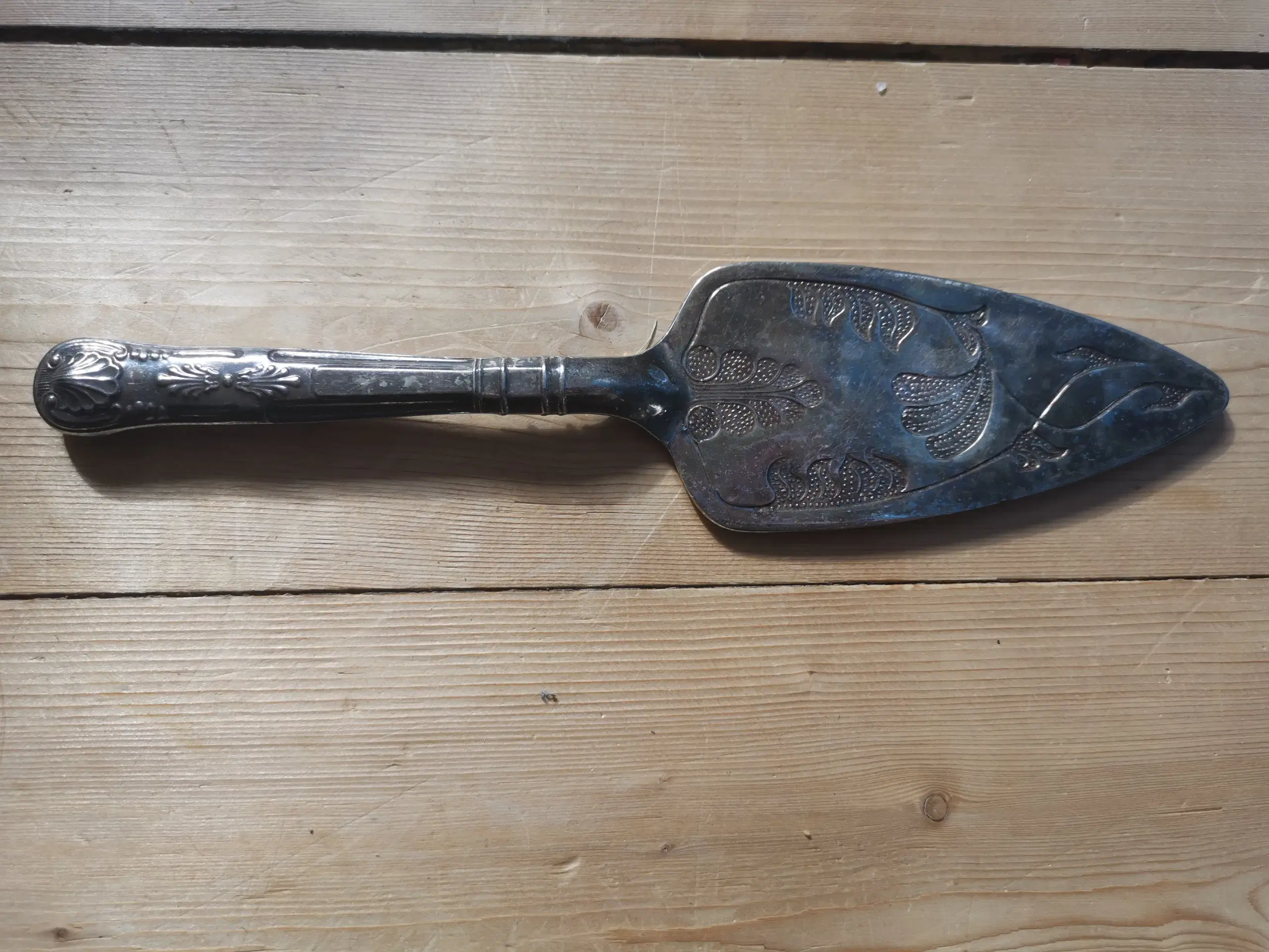 Kage Spade i pletsølv kings pattern