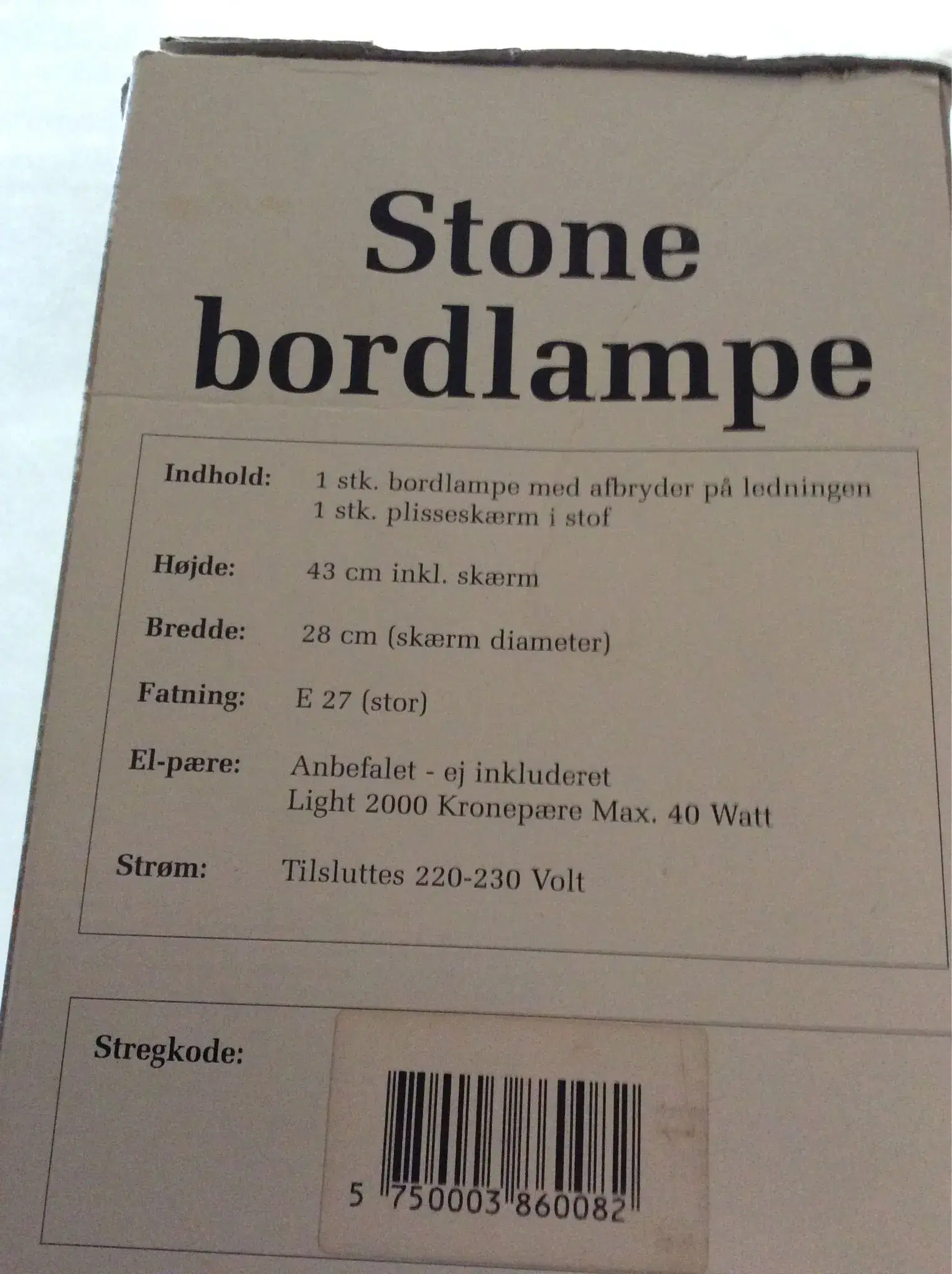 Bordlampe