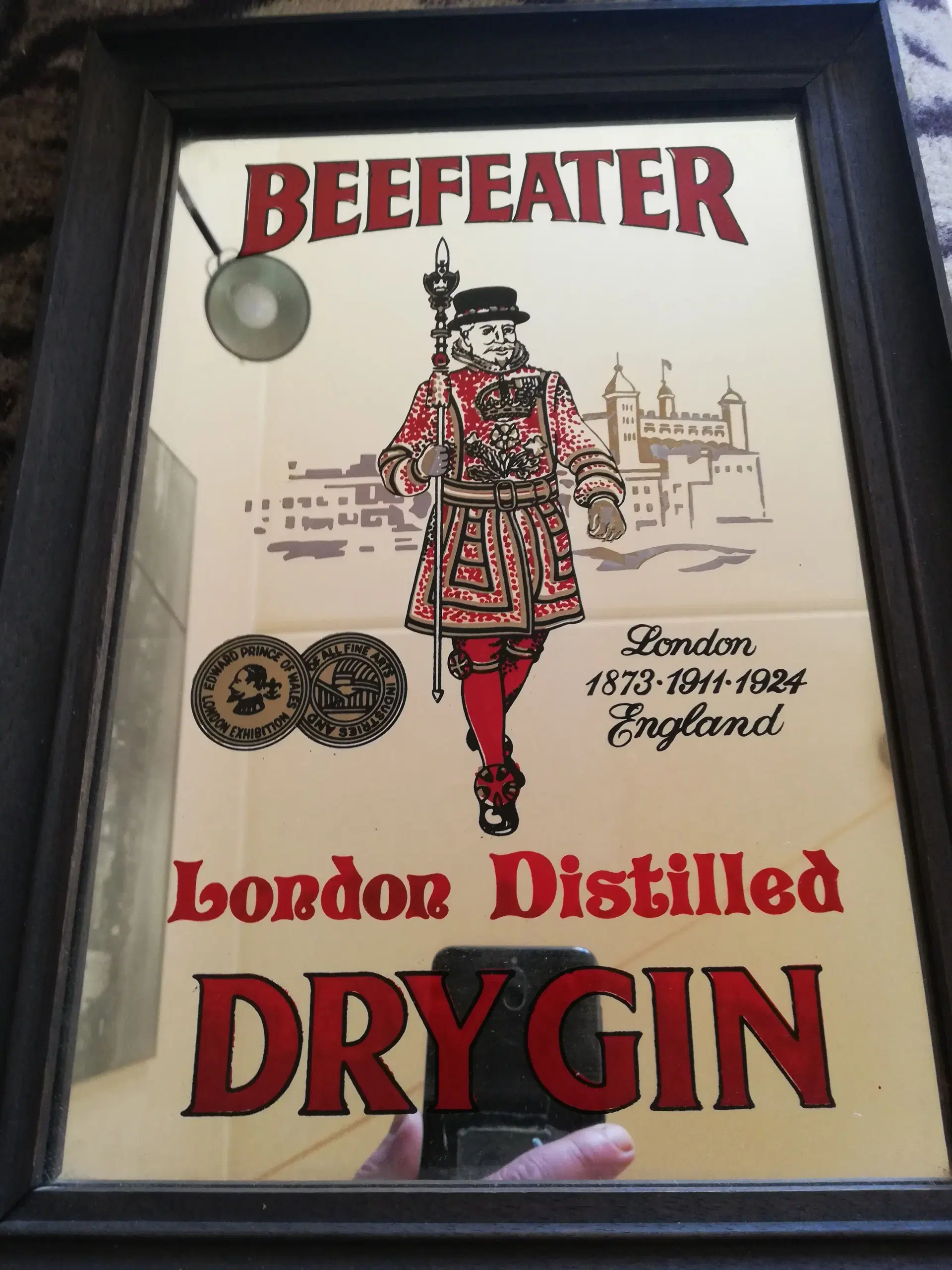 BEEFEATER Dry Gin Spejl ; Tag et kik !!