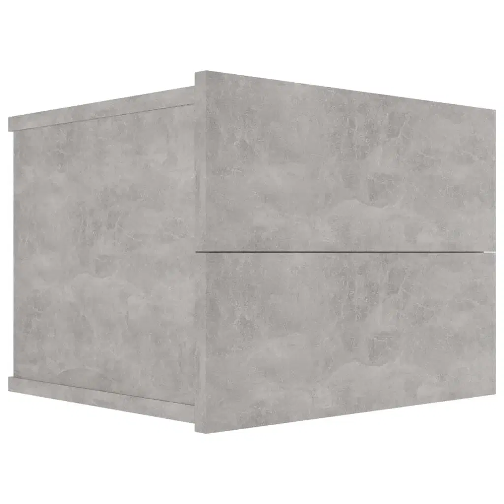 Sengeskabe 2 stk 40x30x30 cm spånplade betongrå