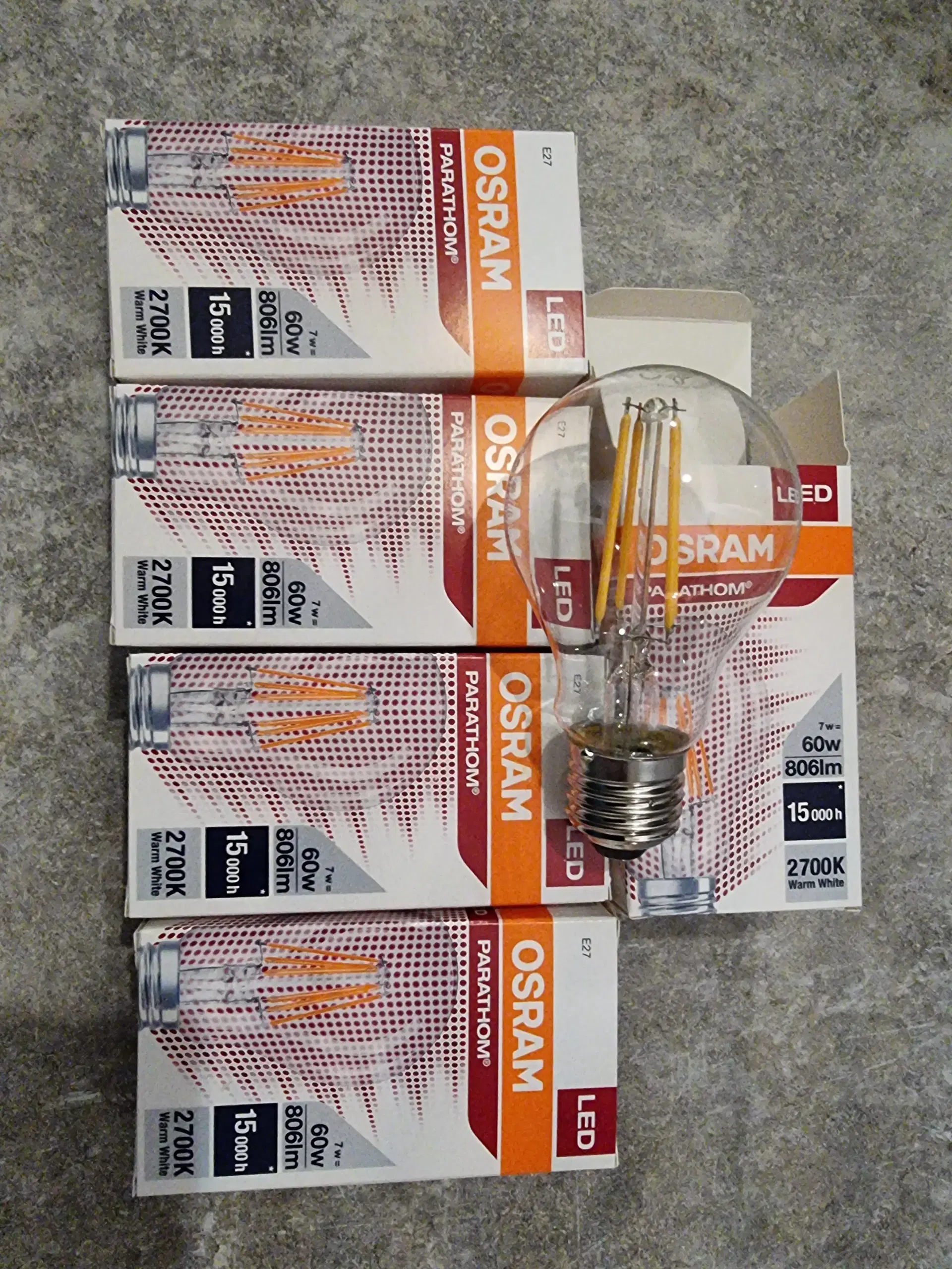 OSRAM LED-PÆRE Parathom 7W = 60W (5 stk)