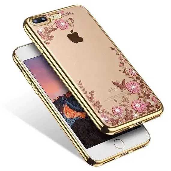 Guld silikone cover til iPhone 5 5s SE 6 6s 7 8 7+