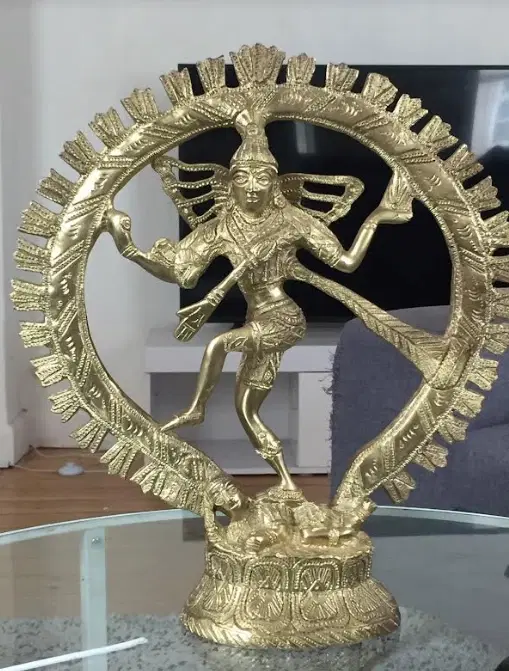 Guld Metal statue shiva the destroyer of worlds