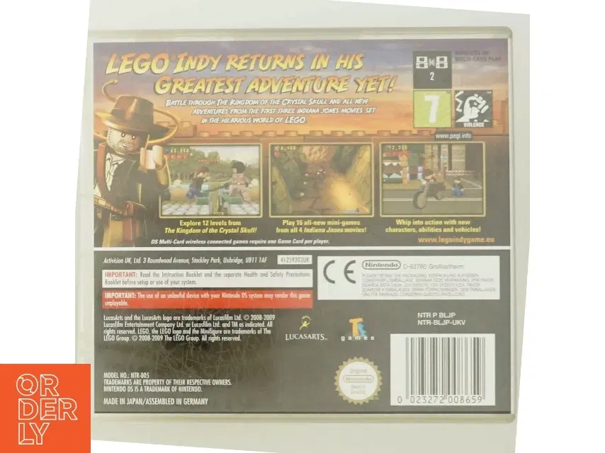 LEGO Indiana Jones 2 Nintendo DS spil fra LucasArts
