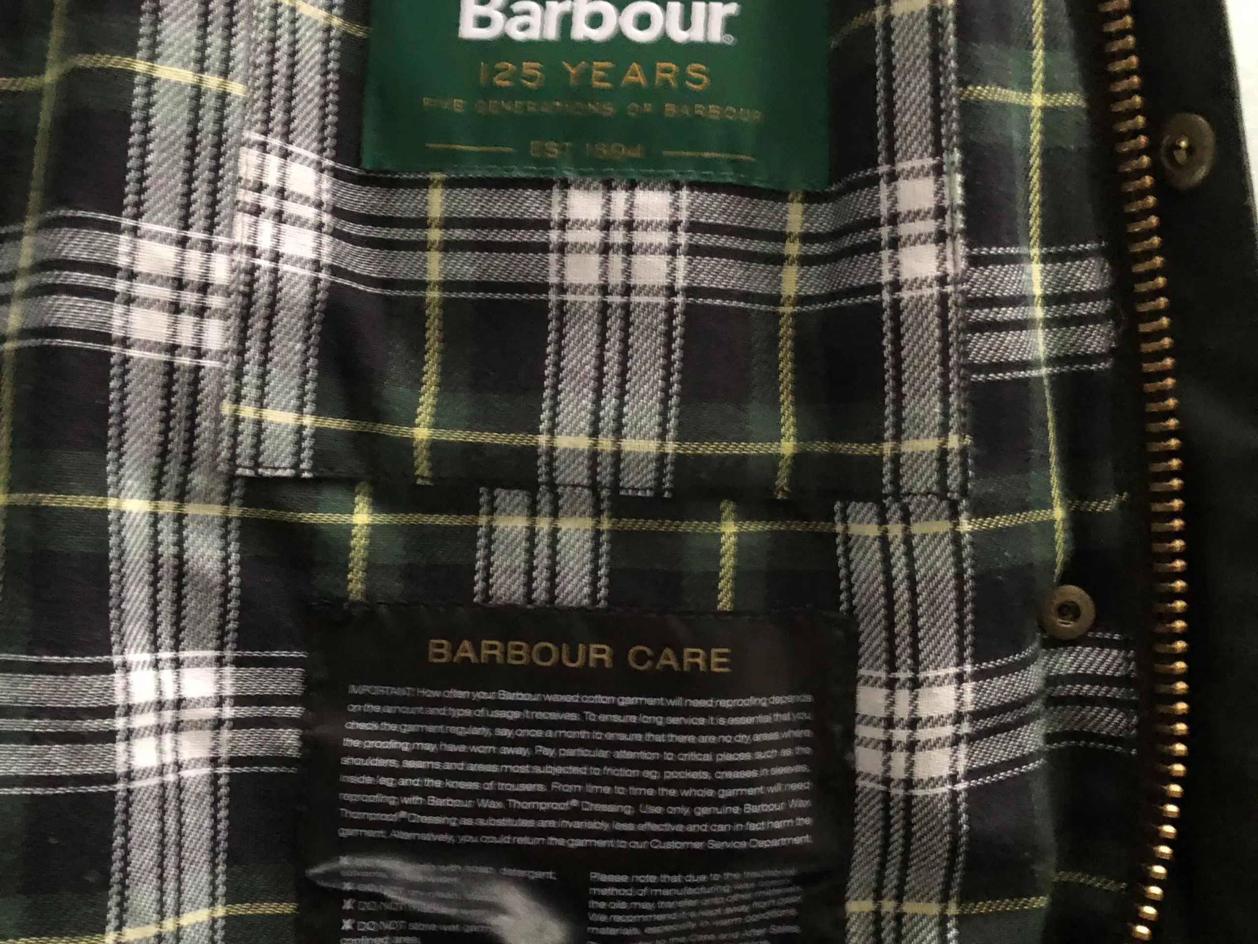 Barbour herre wax jakke large/ 52-54