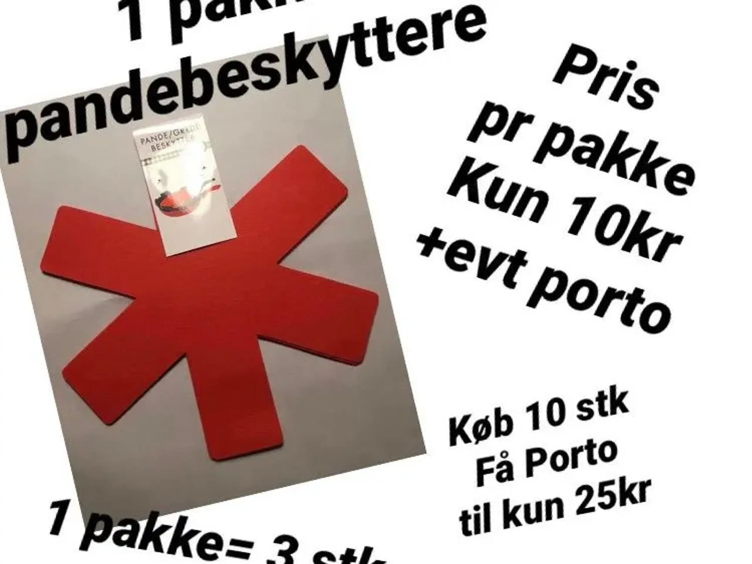 1 pakke nye pandebeskyttere