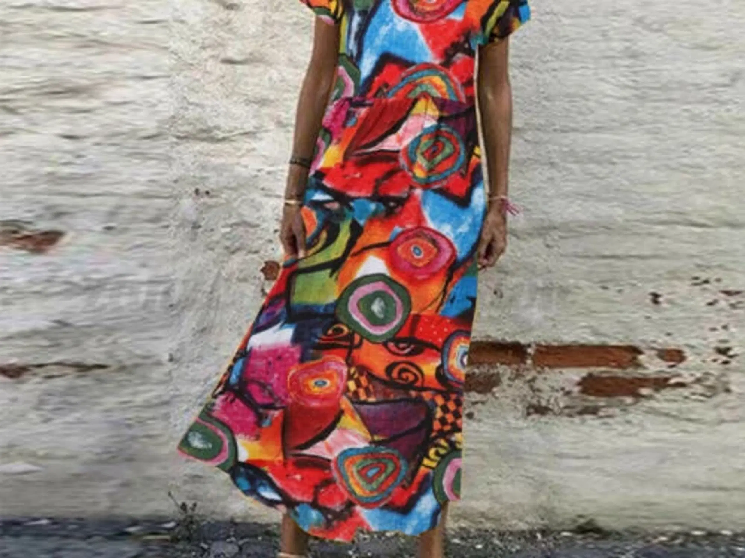 kjole- Maxi mmed print a'la miro Ower sized:M