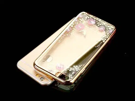 Guld silikone cover til iPhone 5 5s SE 6 6s 7 8 7+