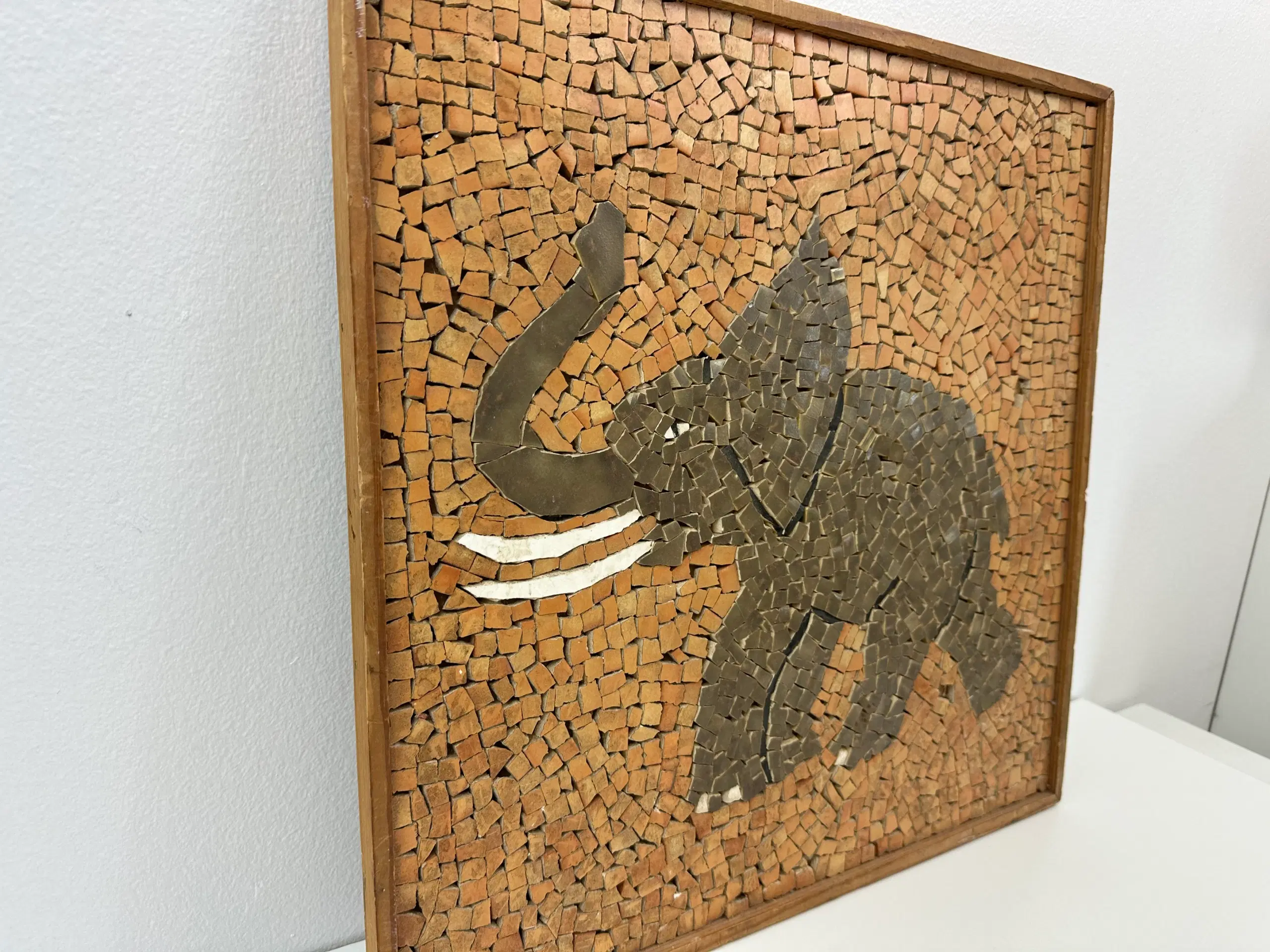 Retro mosaik Elefant