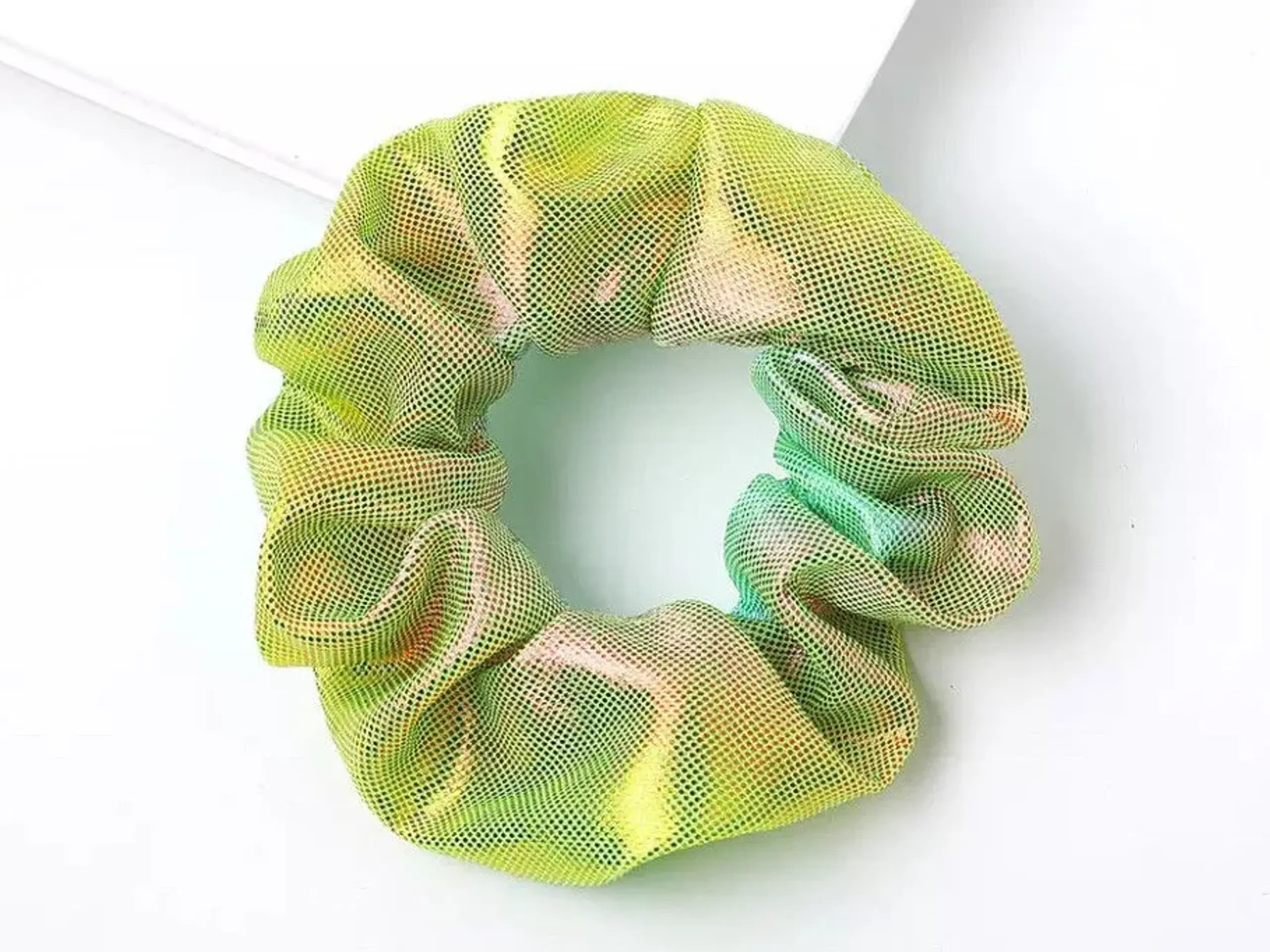 Smuk glimmer scrunchie hårelastik med gradient eff