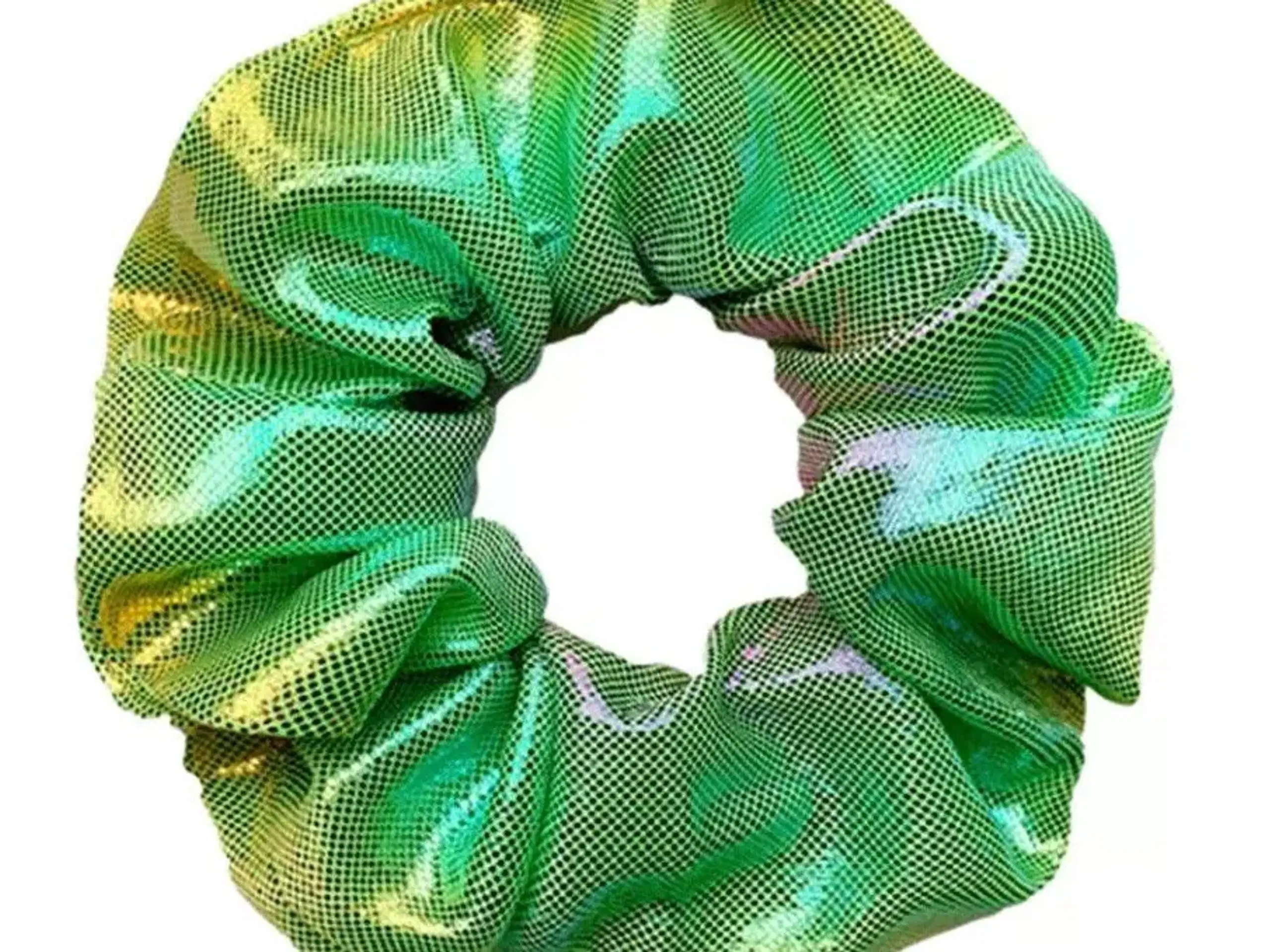 Smuk glimmer scrunchie hårelastik med gradient eff