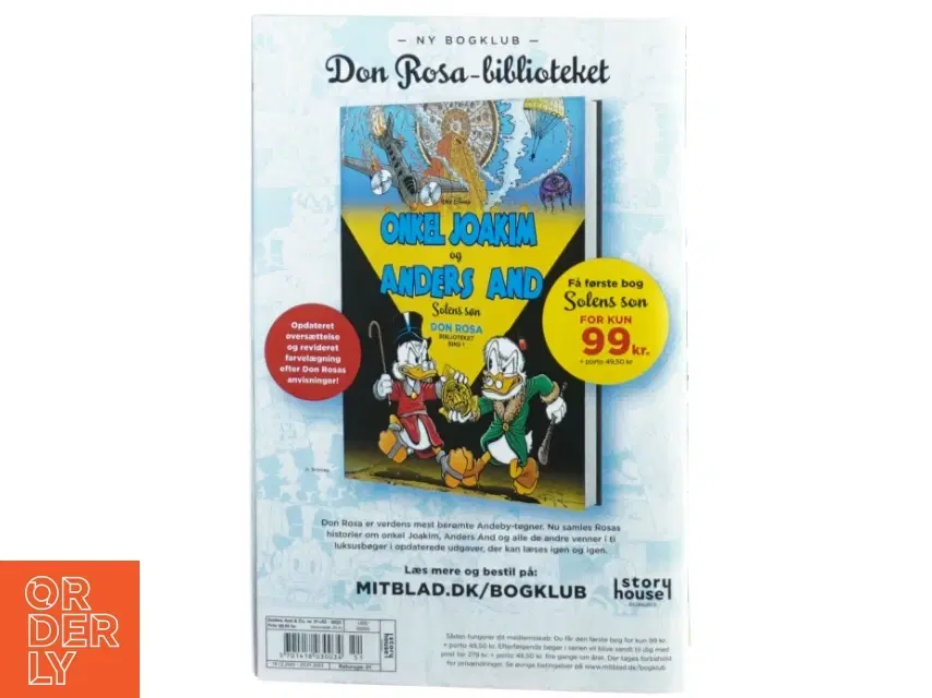 Anders and blad med lego fra Disney (str 17 x 26 cm)