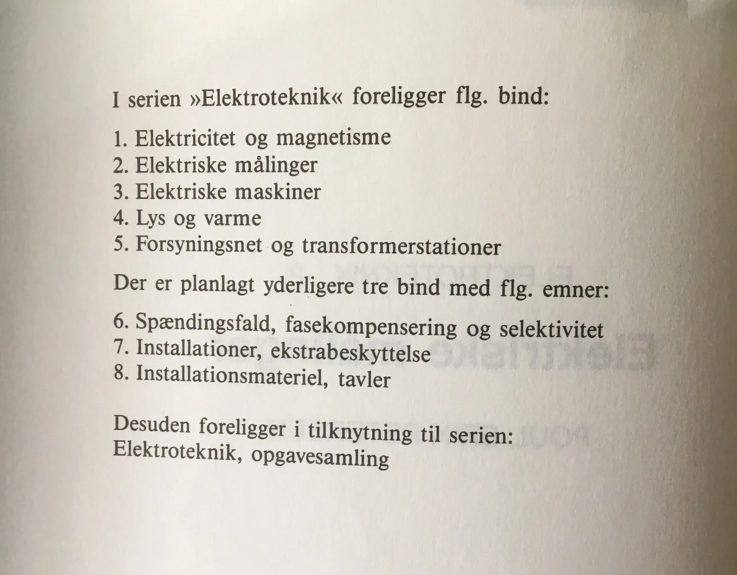 EL Fagbøger Elektroteknik 2 + 3 + 4