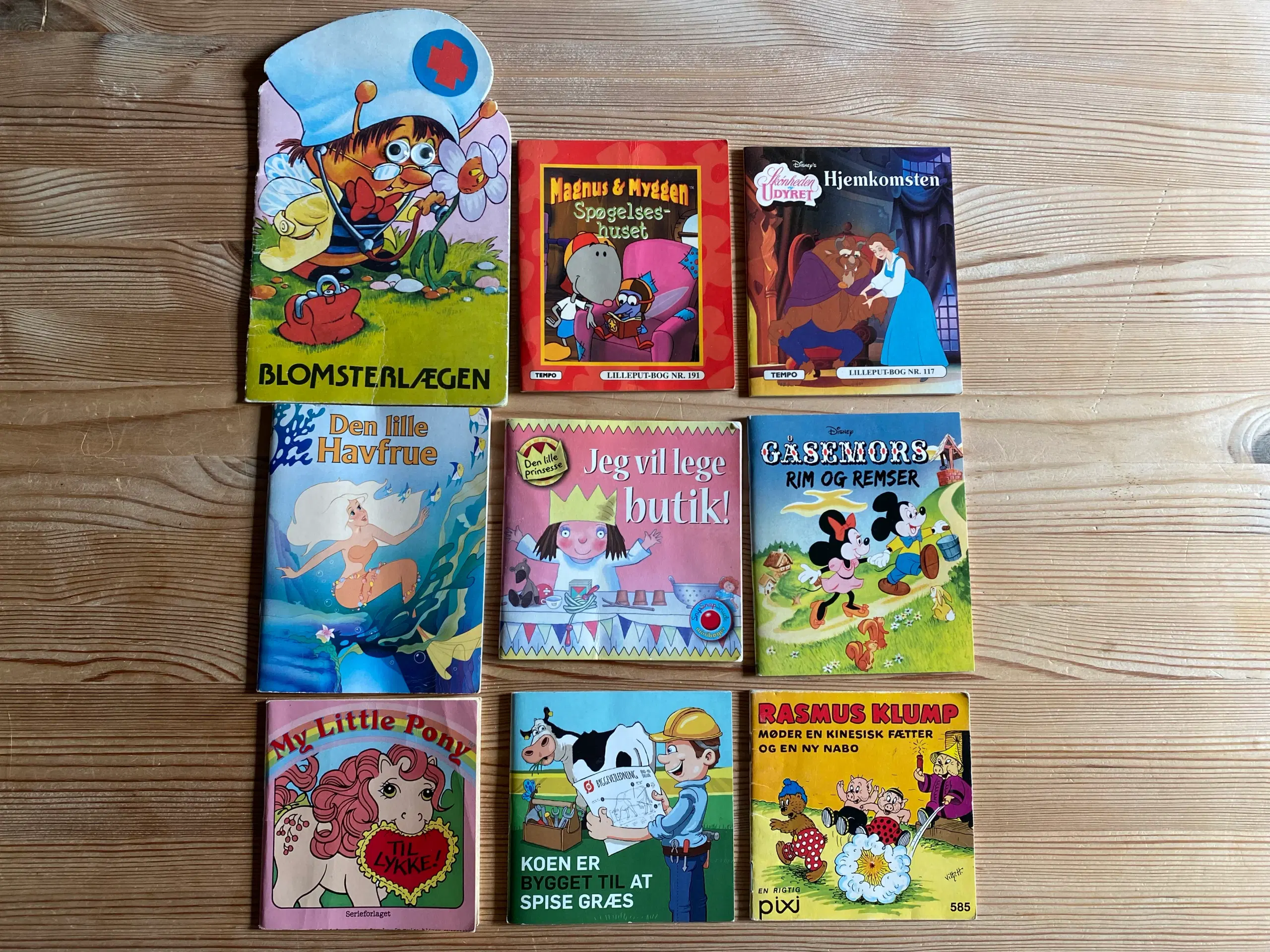 9 x 9 børnebøger bla Lilleput Disney mm