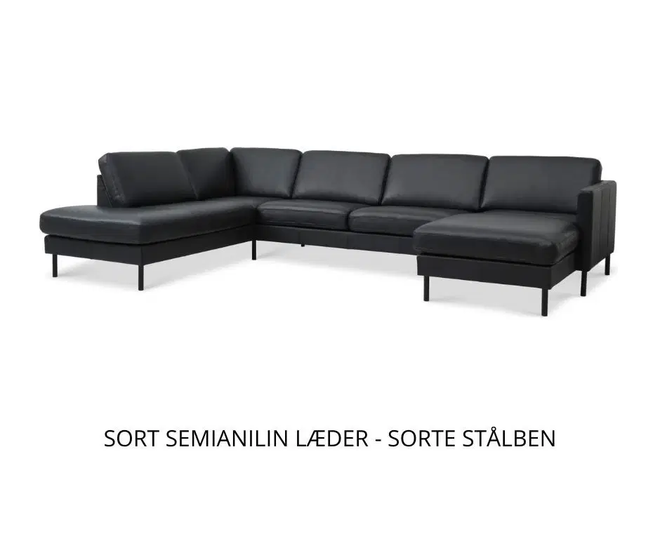 Ny u-sofa stof eller læder