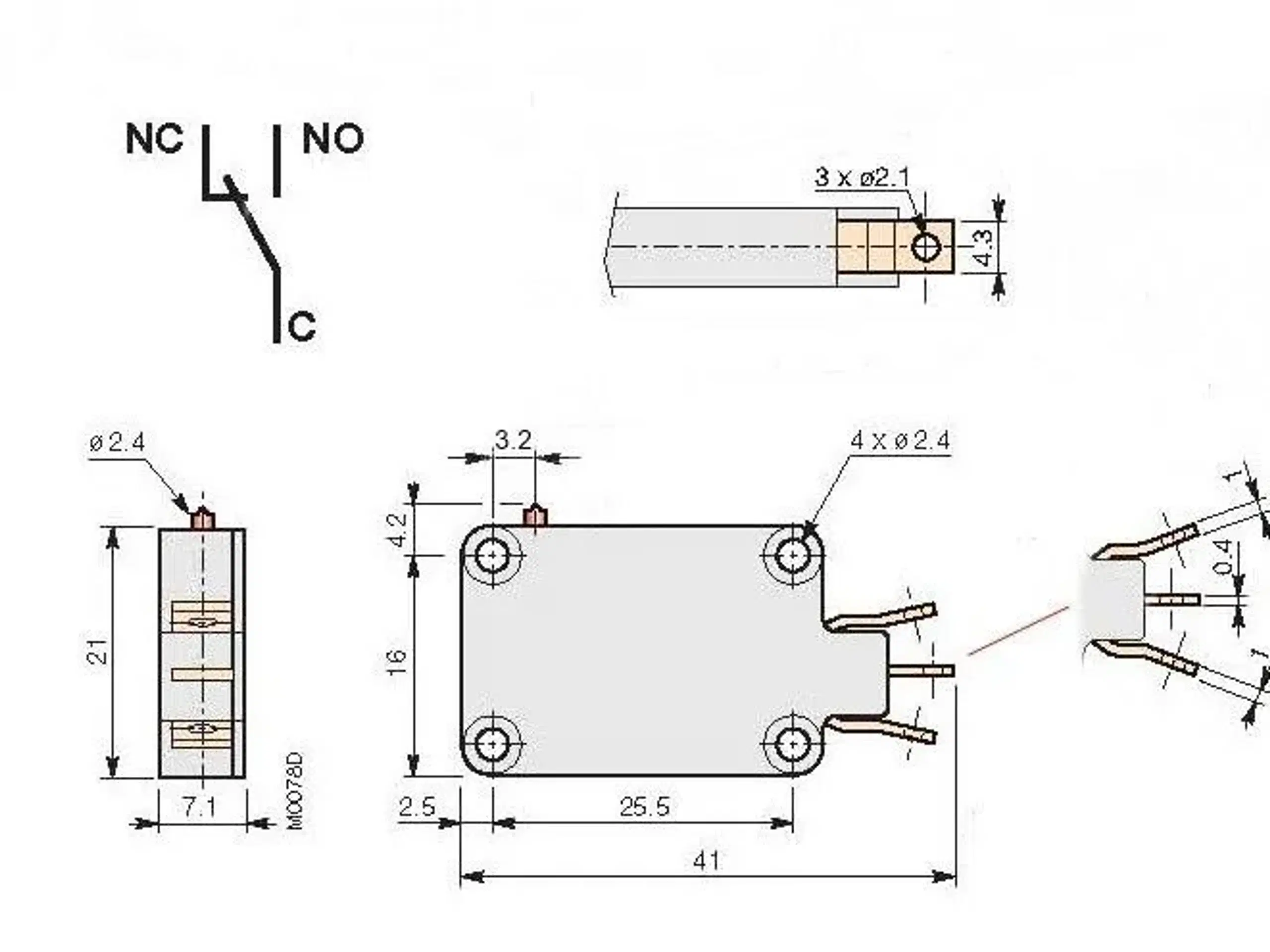 Microswitch Petercem CM 11 A 1