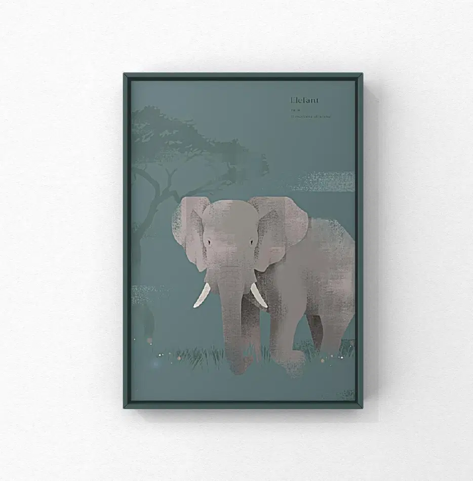 Design plakat Elefant