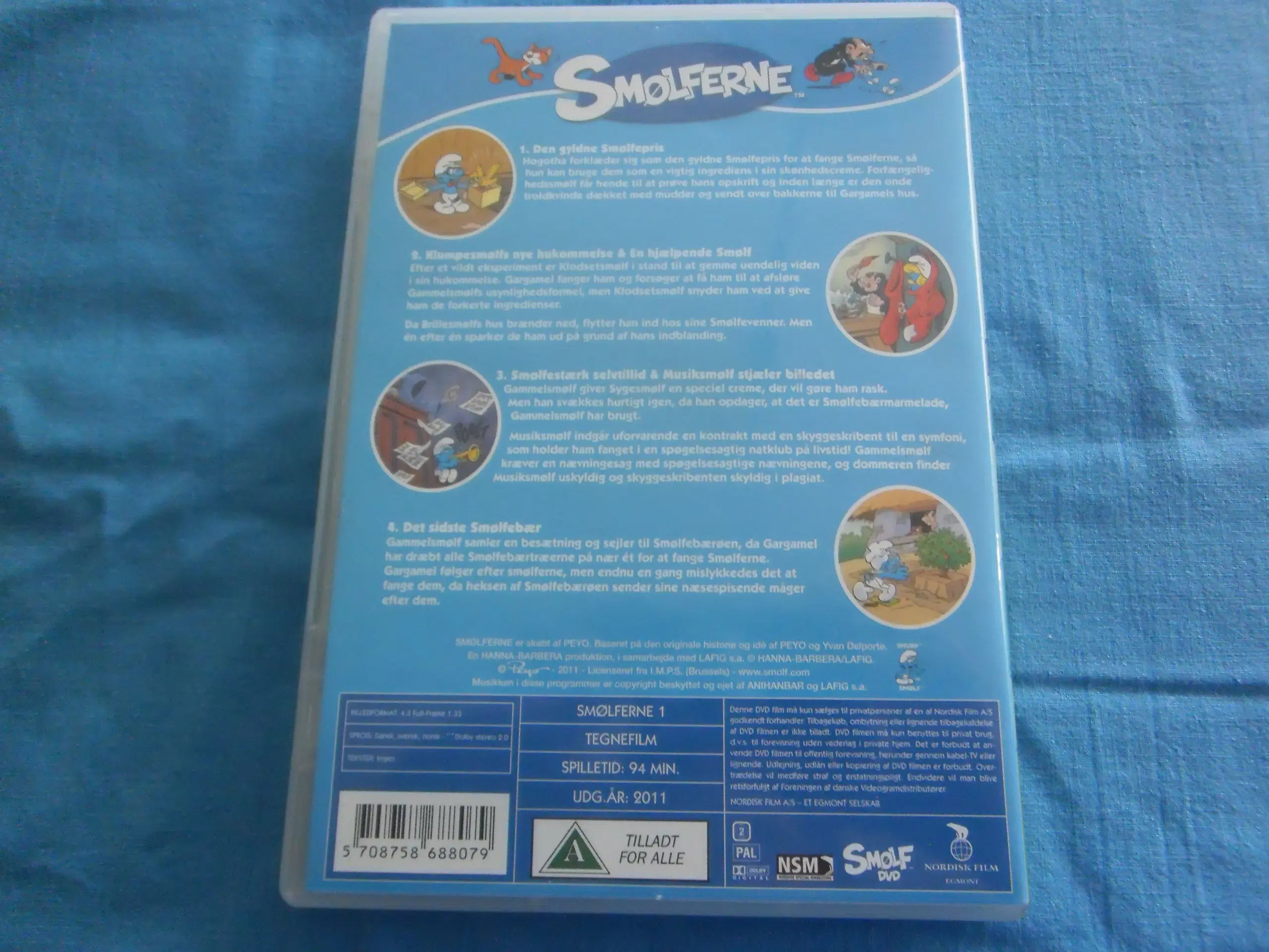 2 DVD`er  Smølferne 1+2 Tegnefilm