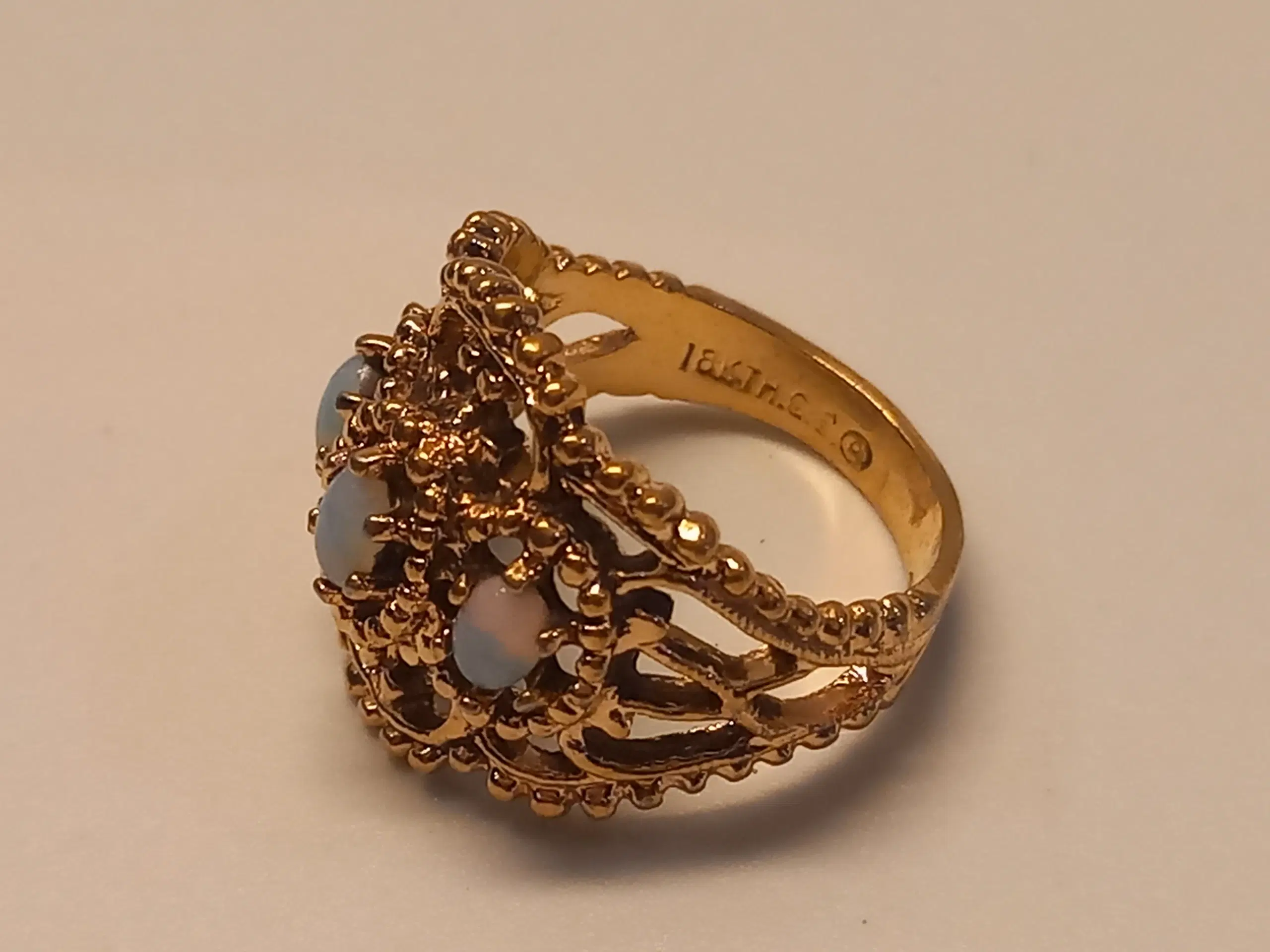 Vintage ring 18 kt guldbelagt