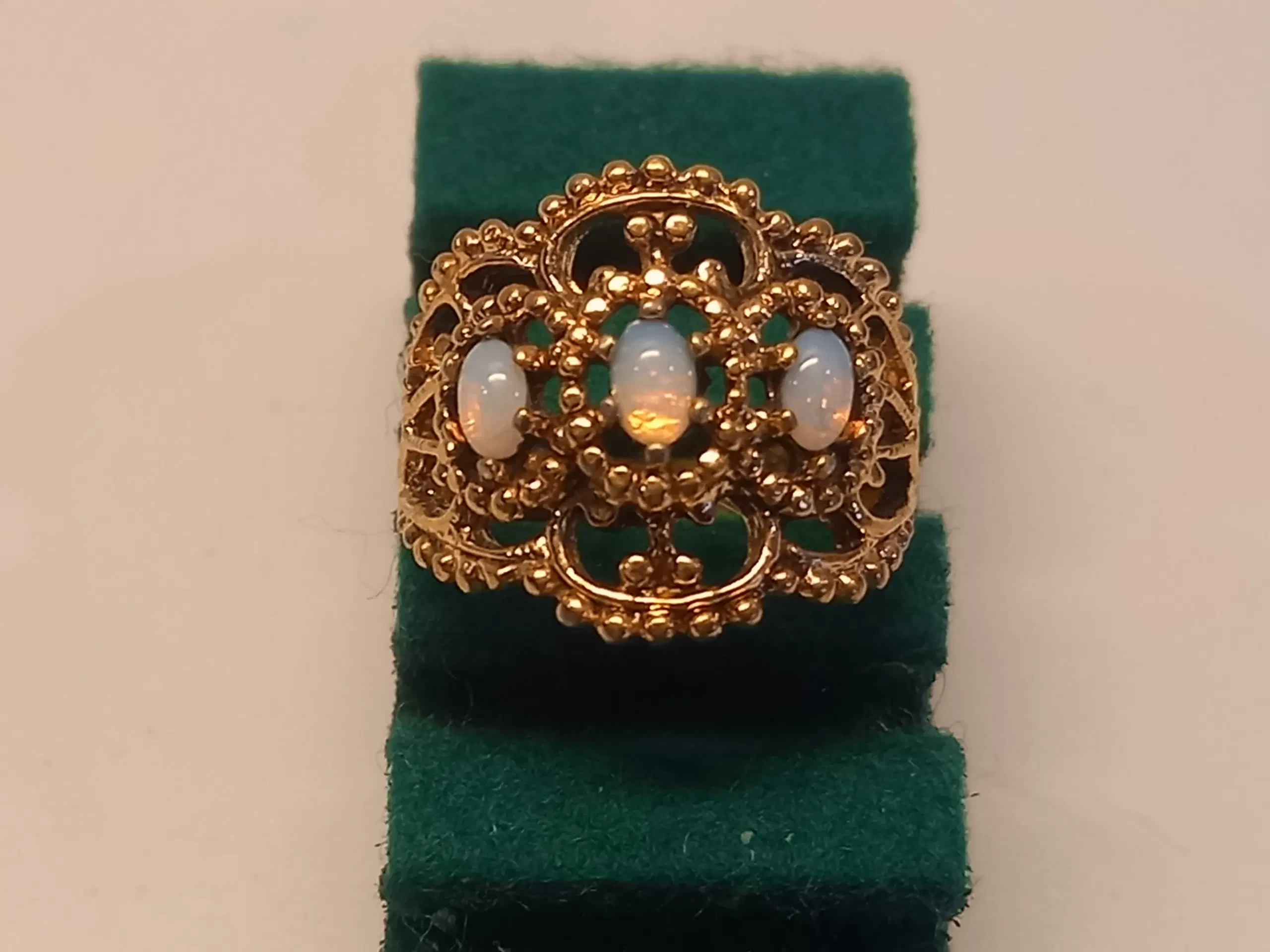 Vintage ring 18 kt guldbelagt