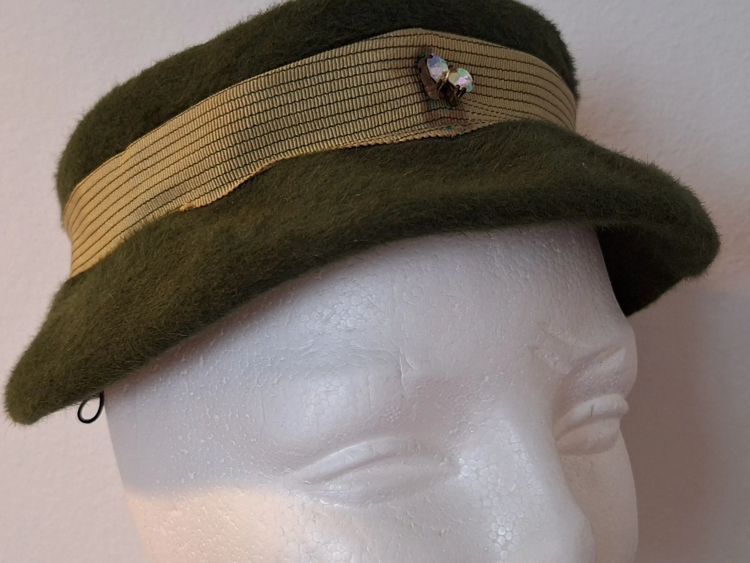 Grøn vintage hat