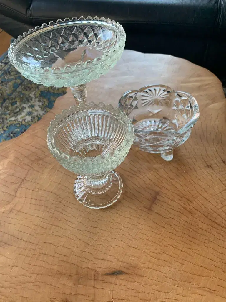 3 glasskåle