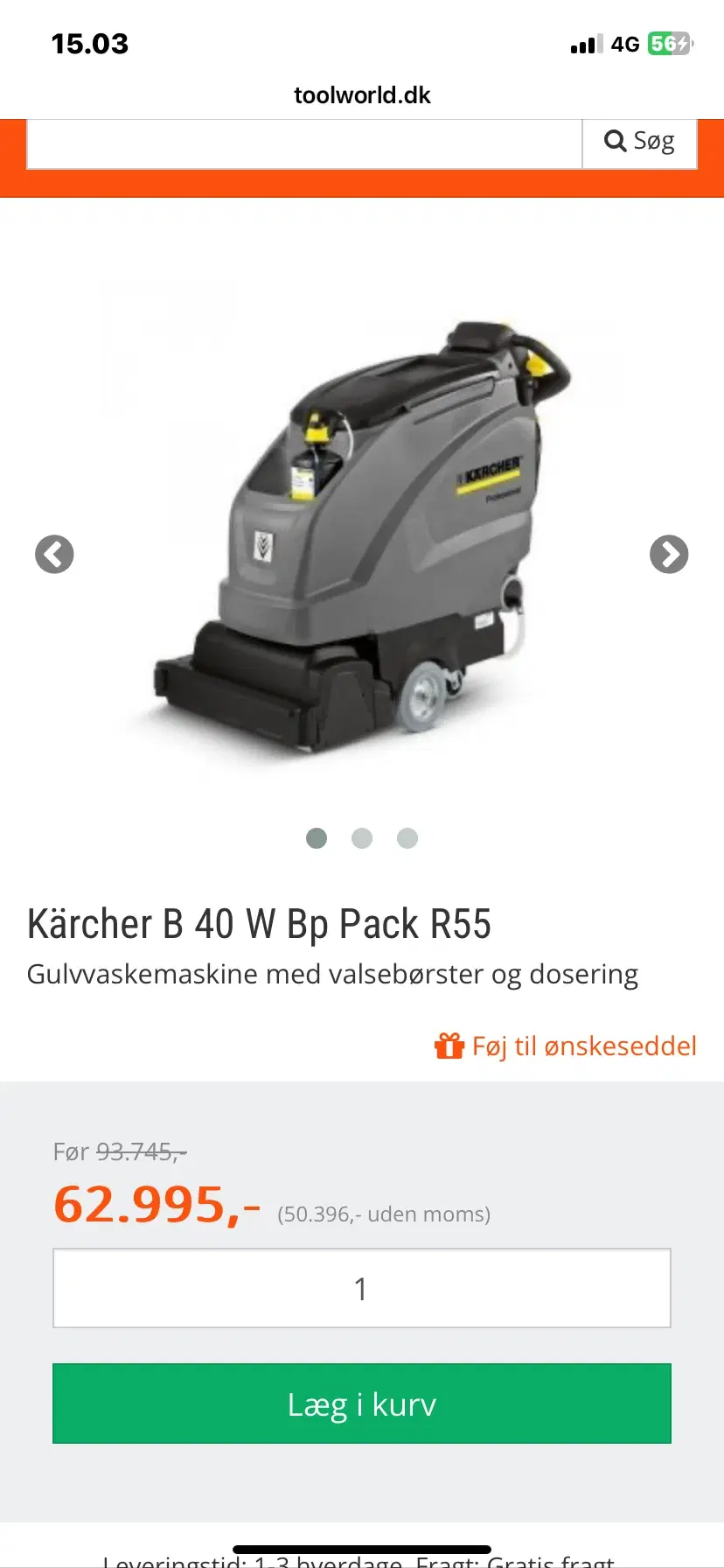 Karcher Gulvvasker sælges