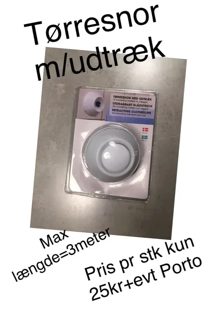 Ny smart tørresnor m/udtræk