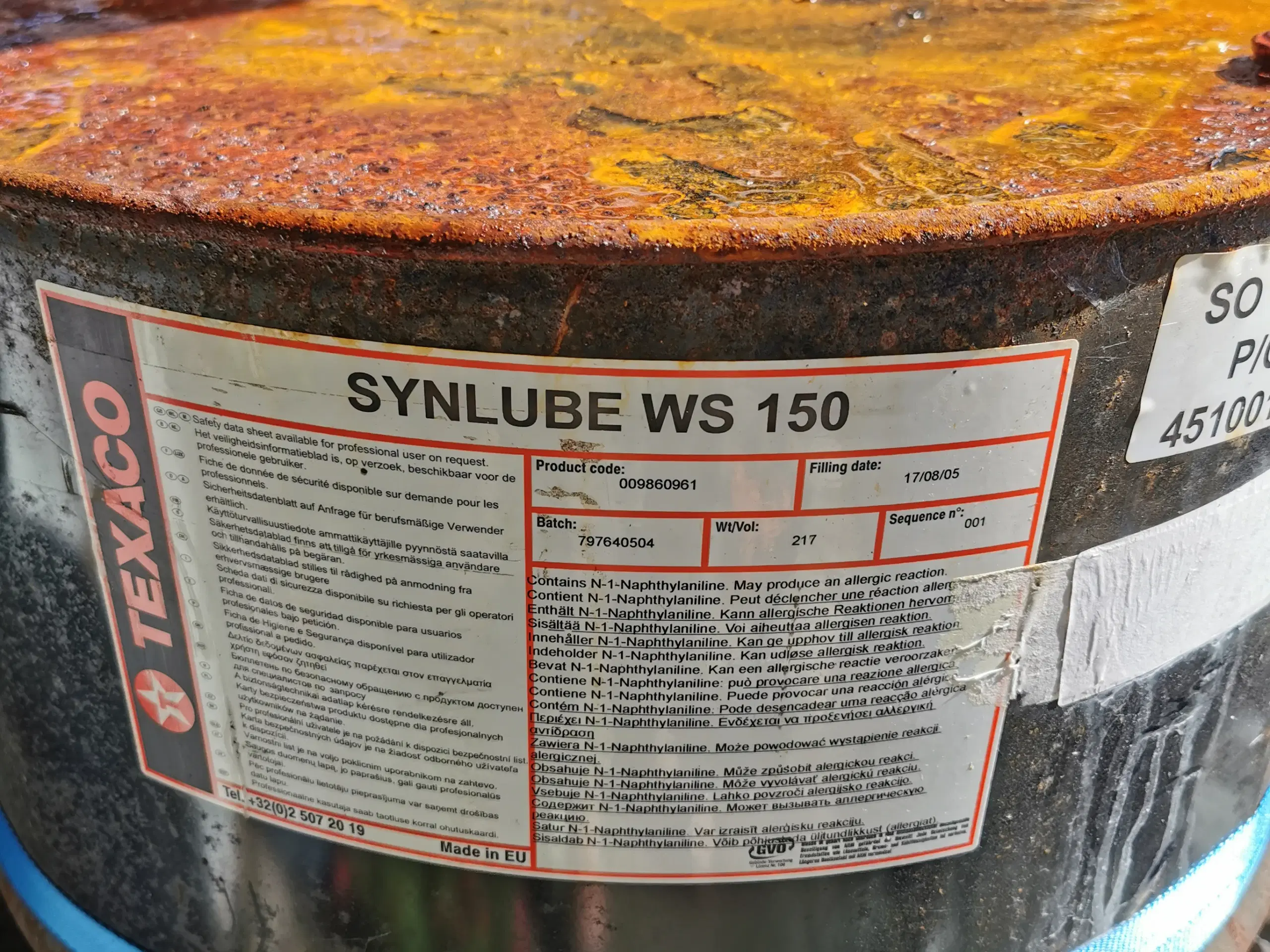 Texaco Synlube WS 150 Gearolie