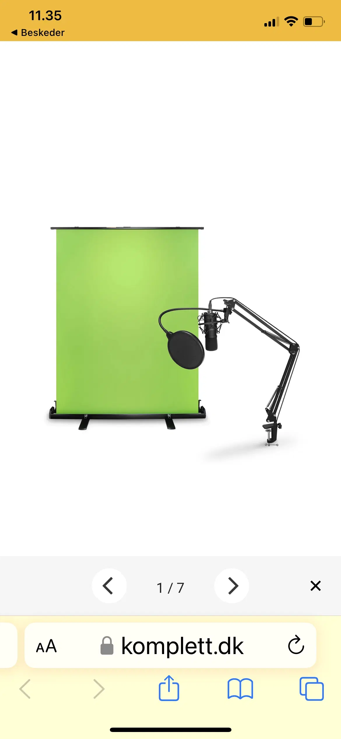 Green screen og mikrofon