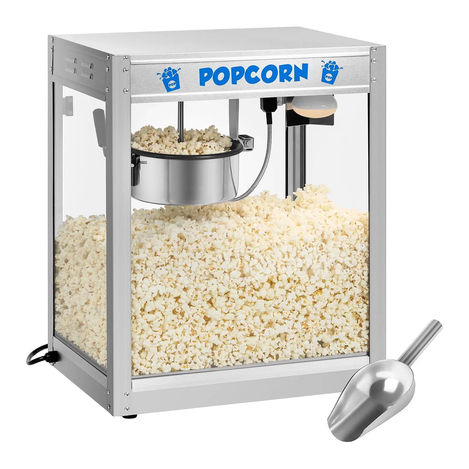 Popcornmaskine – rustfrit stål