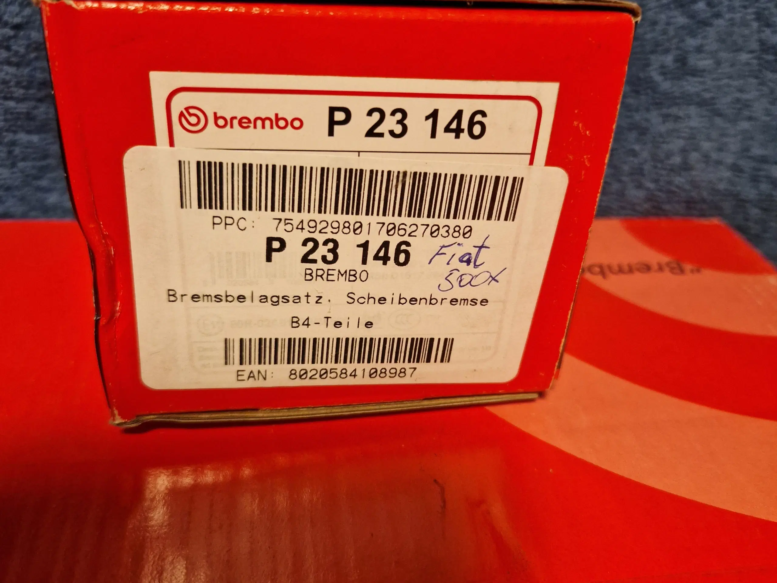 Brembo skiver/klods. bag+hjullejer foran FIAT 500X