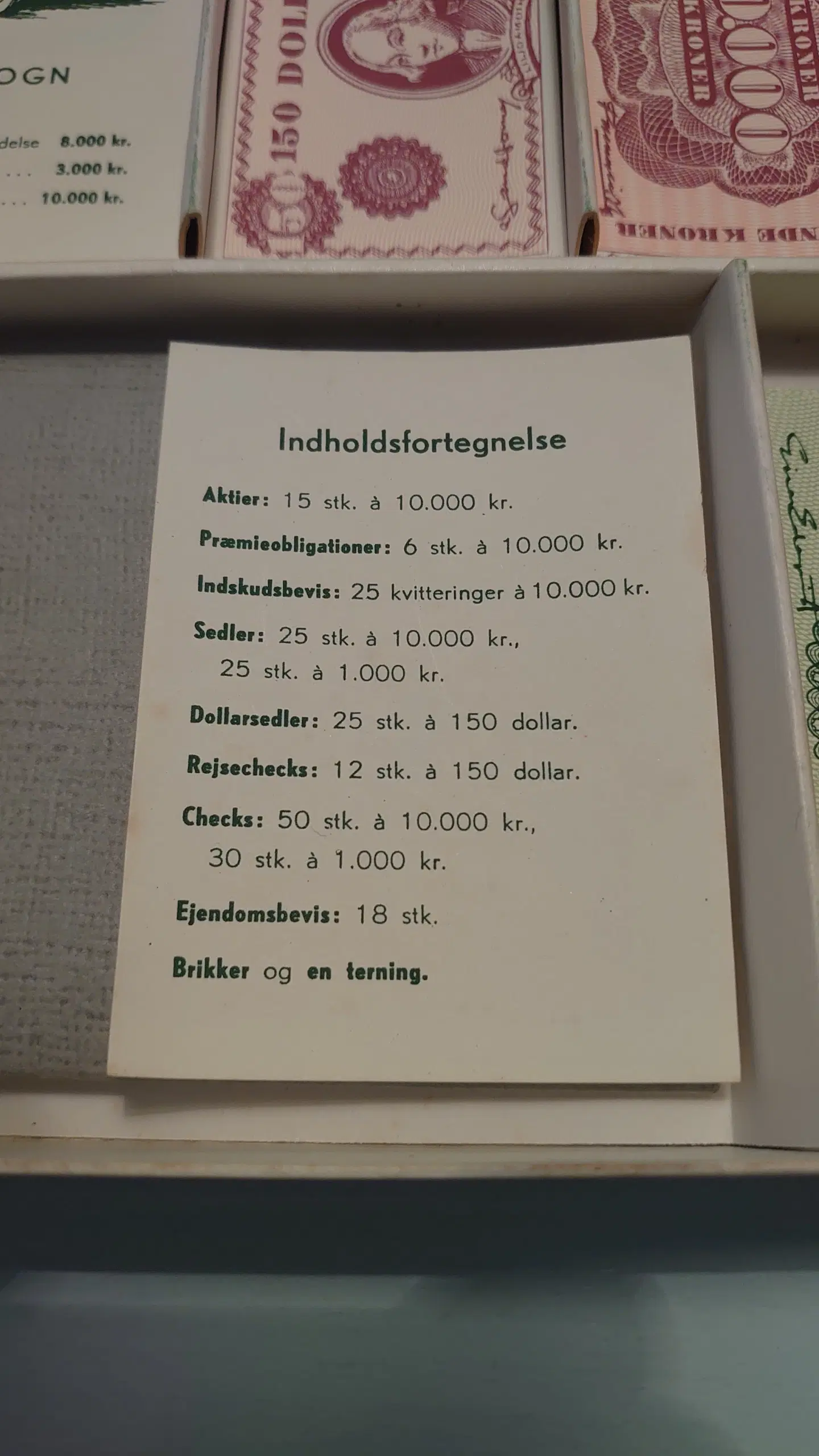 BankspilletPaletspil No 4099 fra ca1960 Komplet