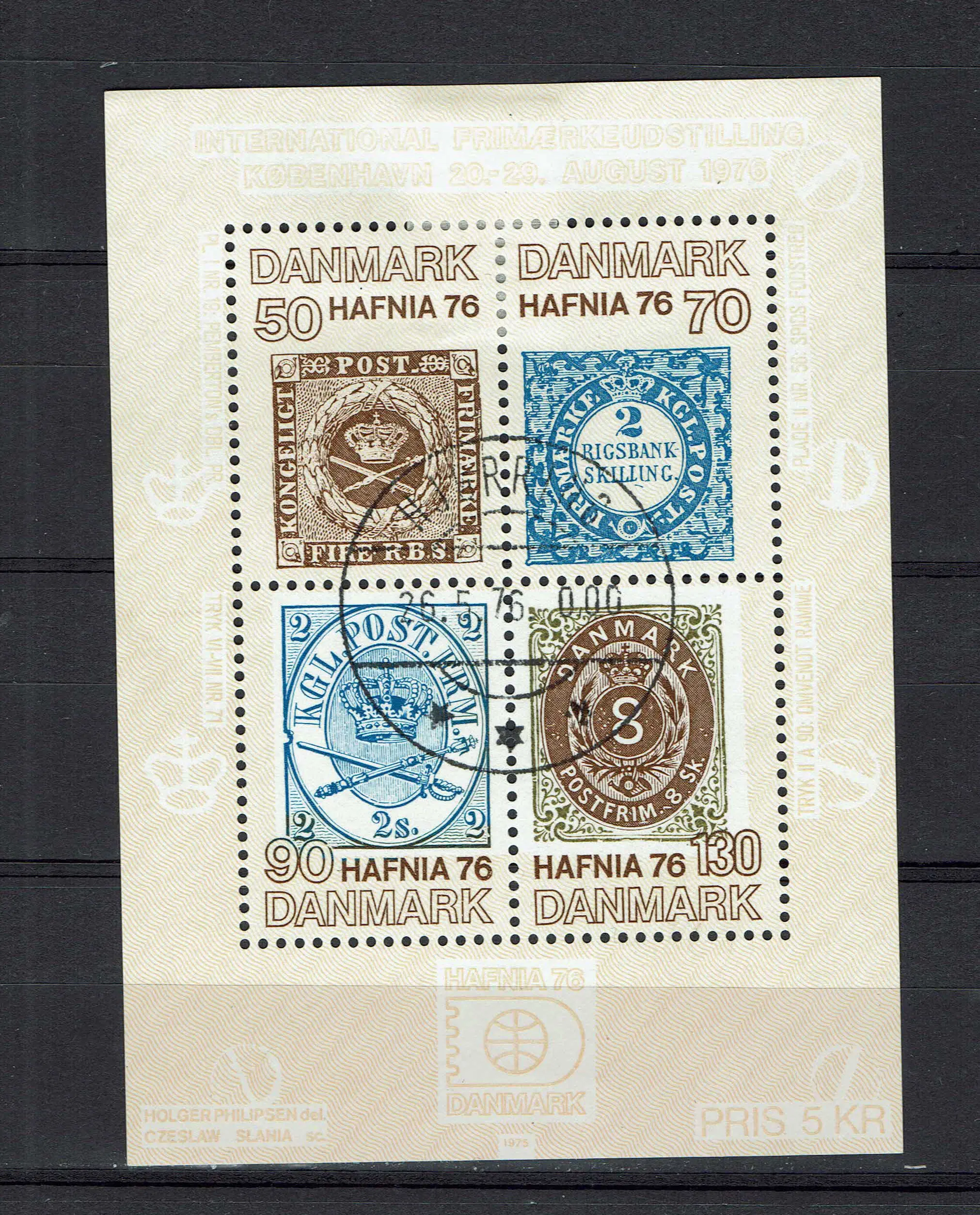 DANMARK Afa 606 Hafniablok II Stemplet( 5303 )