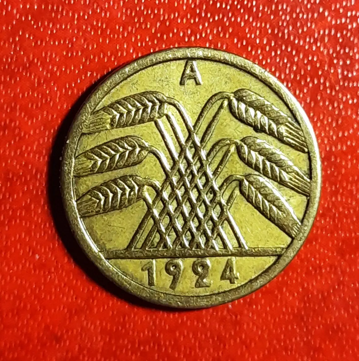 TYSKLAND DEUTSCHLAND 5 RentenPfennig 1924A