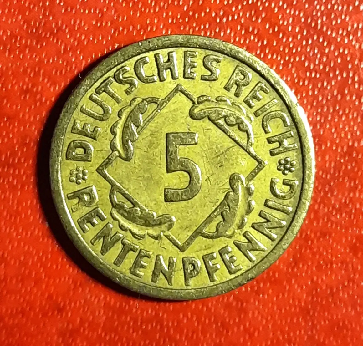 TYSKLAND DEUTSCHLAND 5 RentenPfennig 1924A