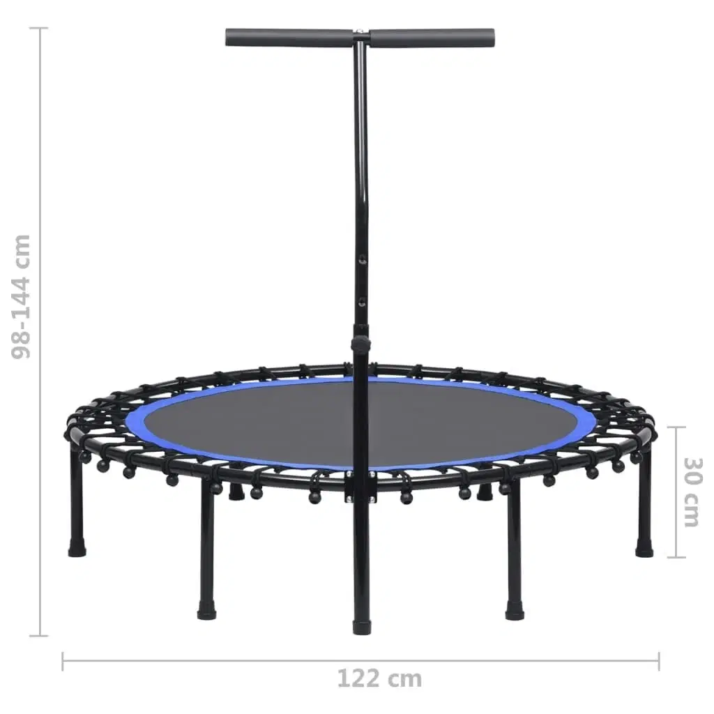 Fitnesstrampolin med håndtag 122 cm