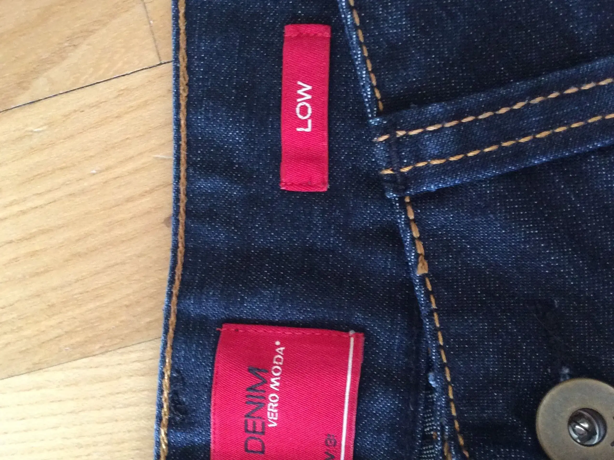 Mørkeblå Denim Capri buks