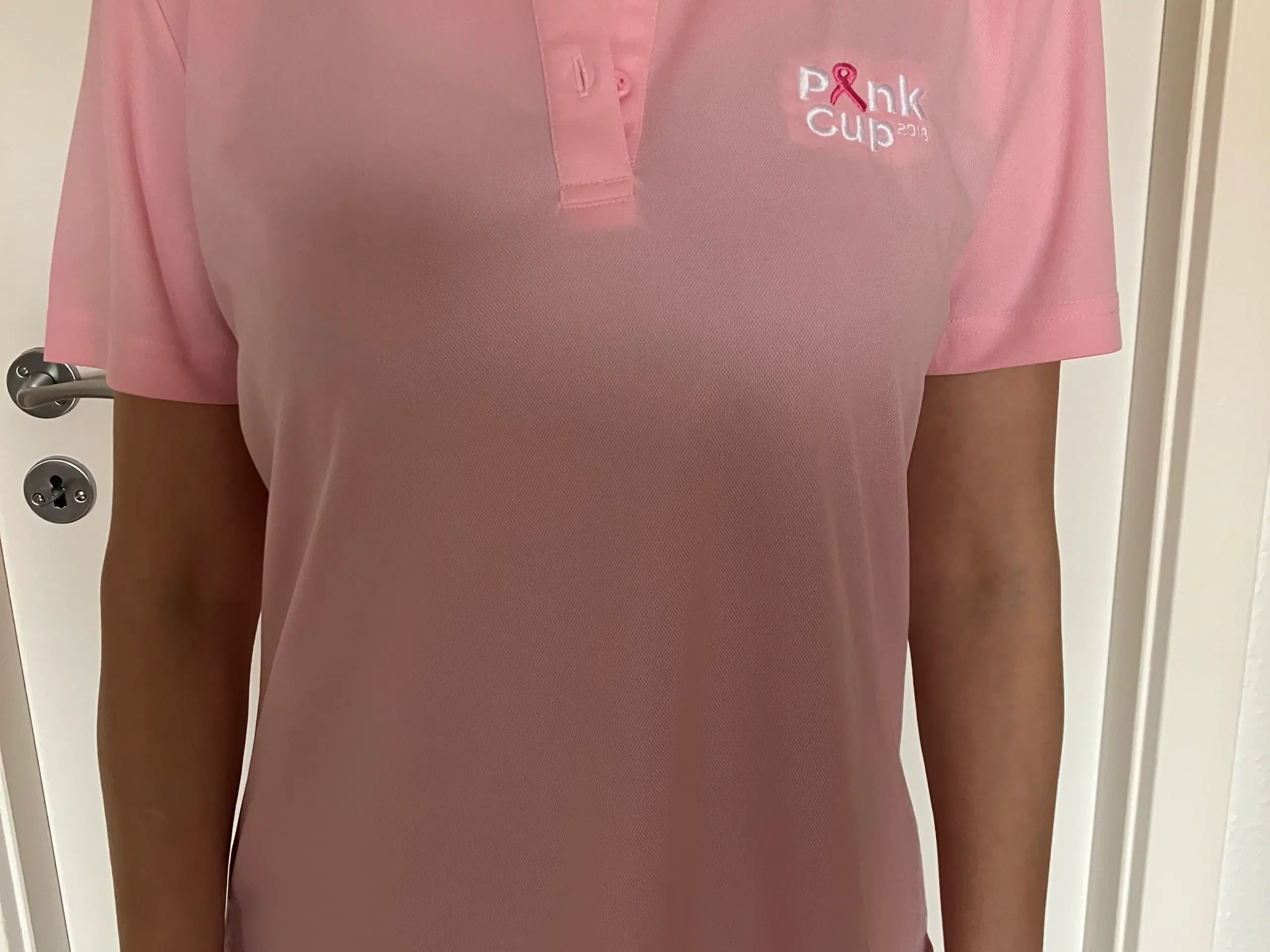 Fin t- shirt golfbluse i polyester str L