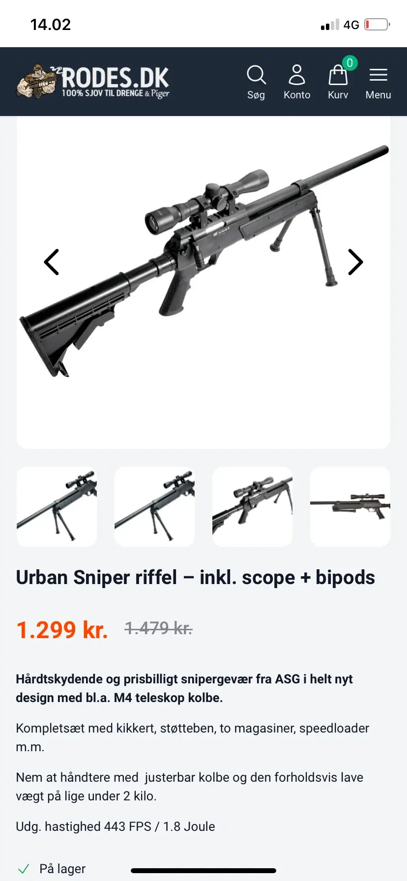 Airsoft Urban sniber riffel