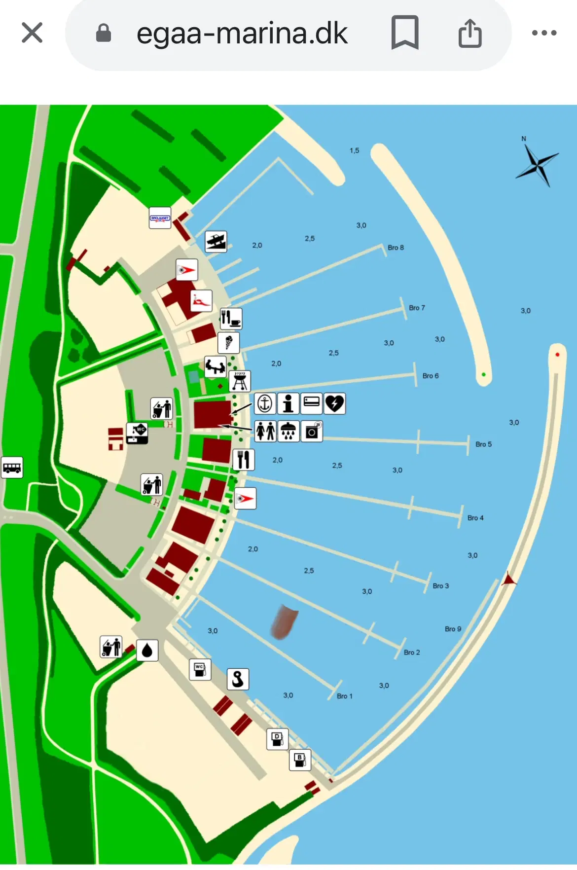 Båd plads 3x12m str C Egå Marina