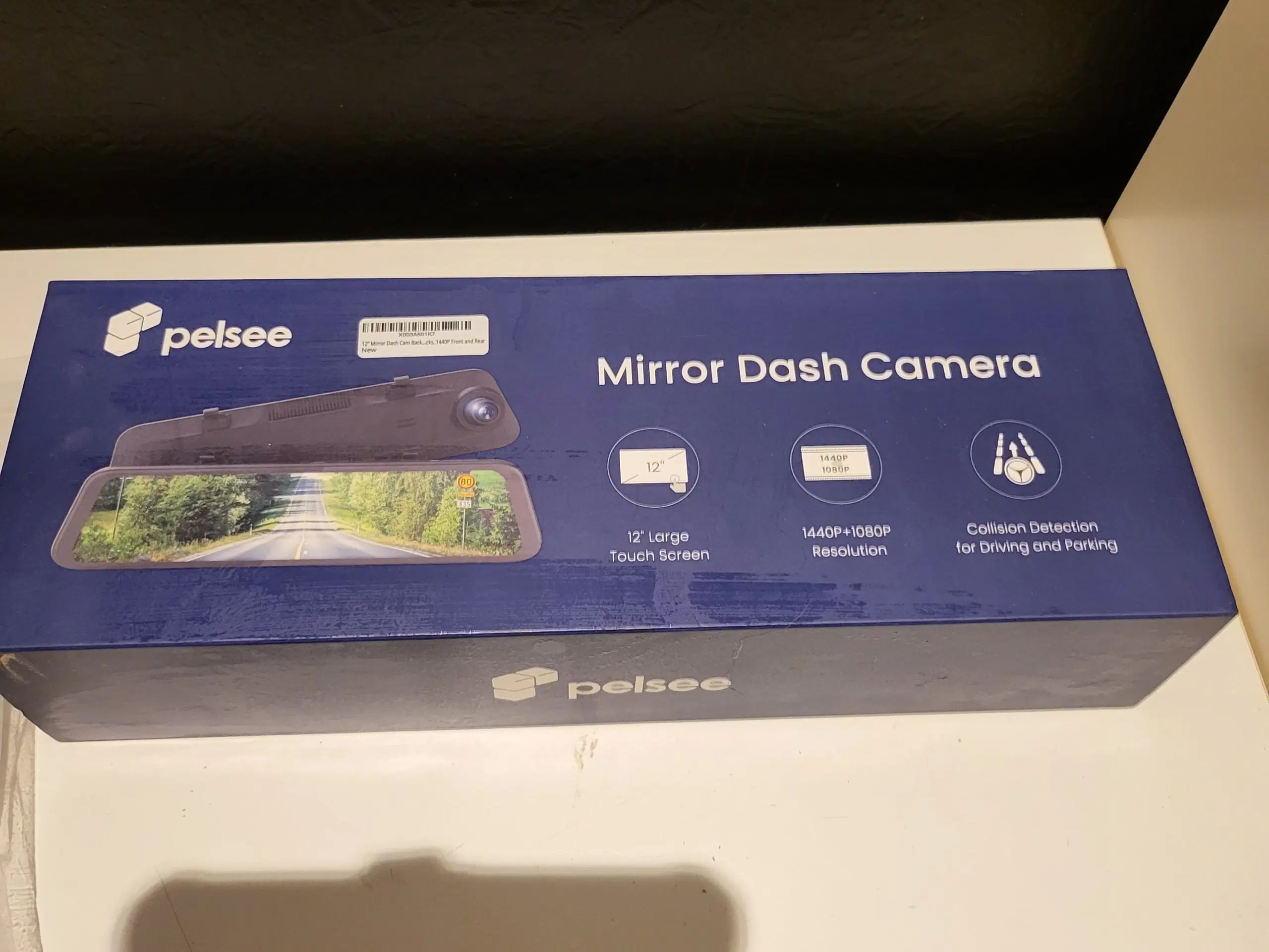 pelsee P12 Pro 4K Mirror Dash Cam 12''