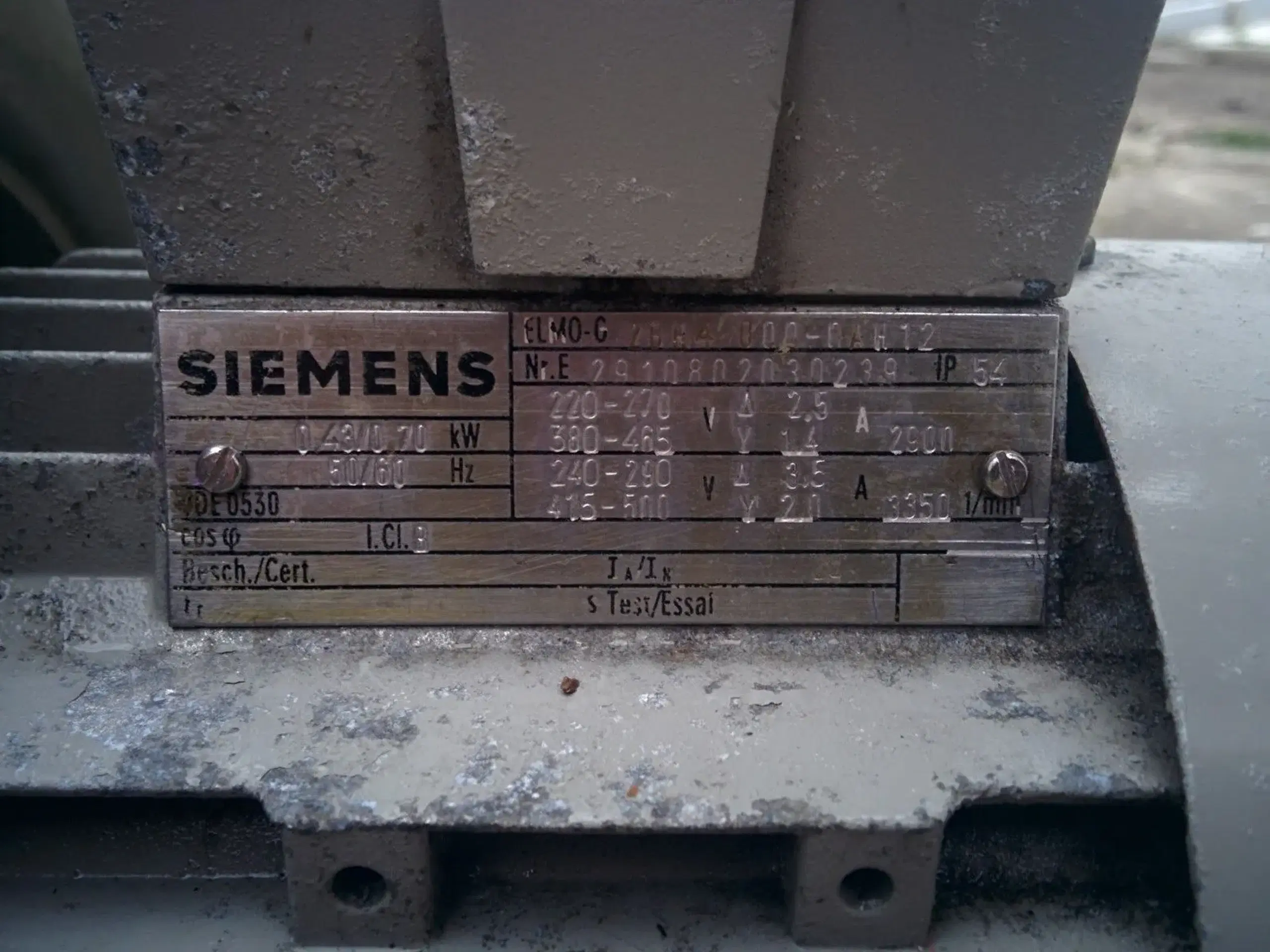 Siemens vakuumpumpe inklusiv motor