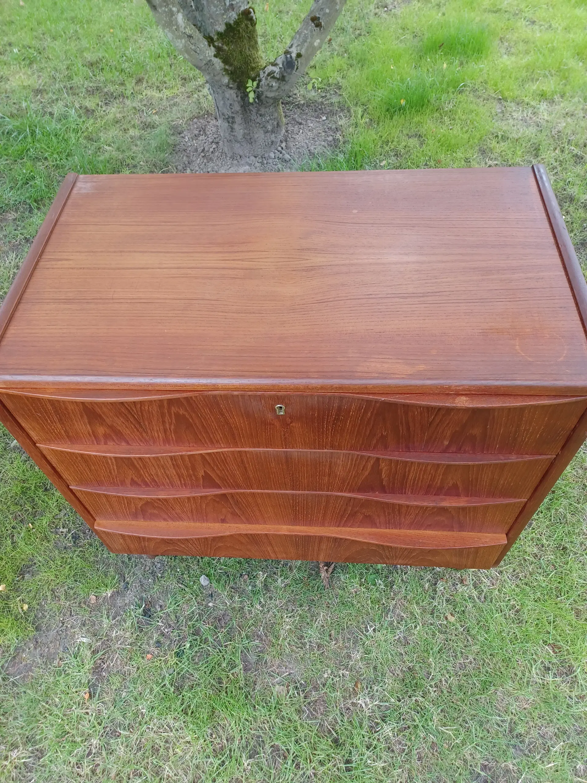 Teak kommode retro - b: 80 cm d: 45 cm h: 76 cm