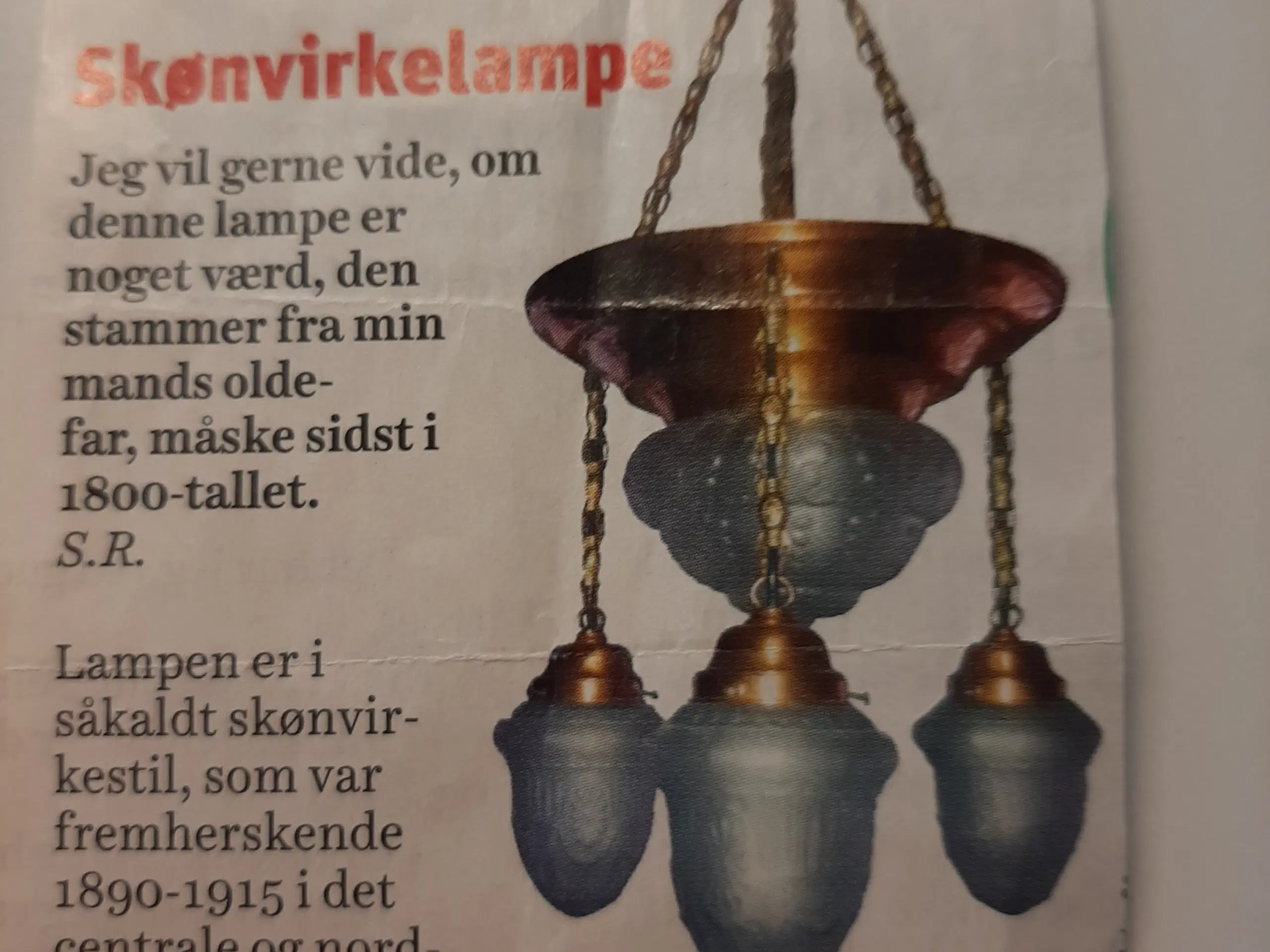 Loftslampe antik.