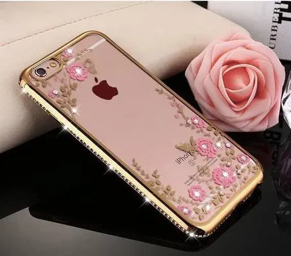 Guld silikone cover til iPhone 5 5s SE 6 6s 7 8 7+