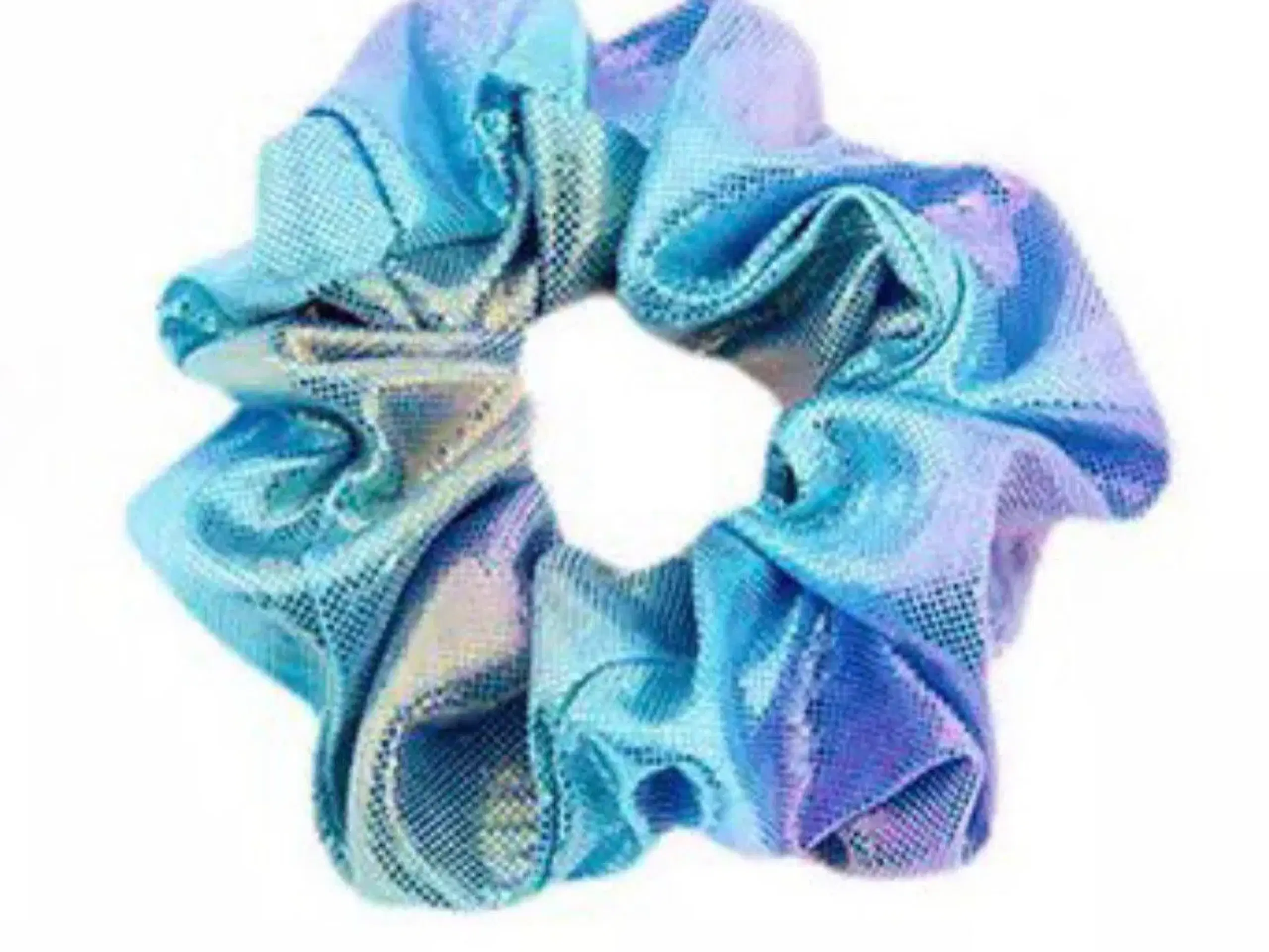 Scrunchie hårelastik med shiny glimmer effekt