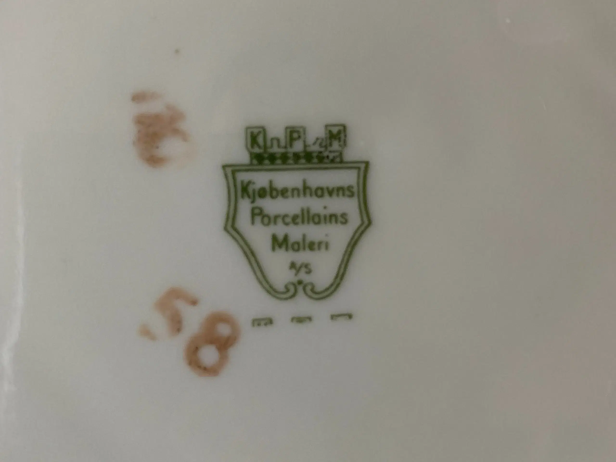 Kjøbenhavns Porcellains Maleri fad og skål